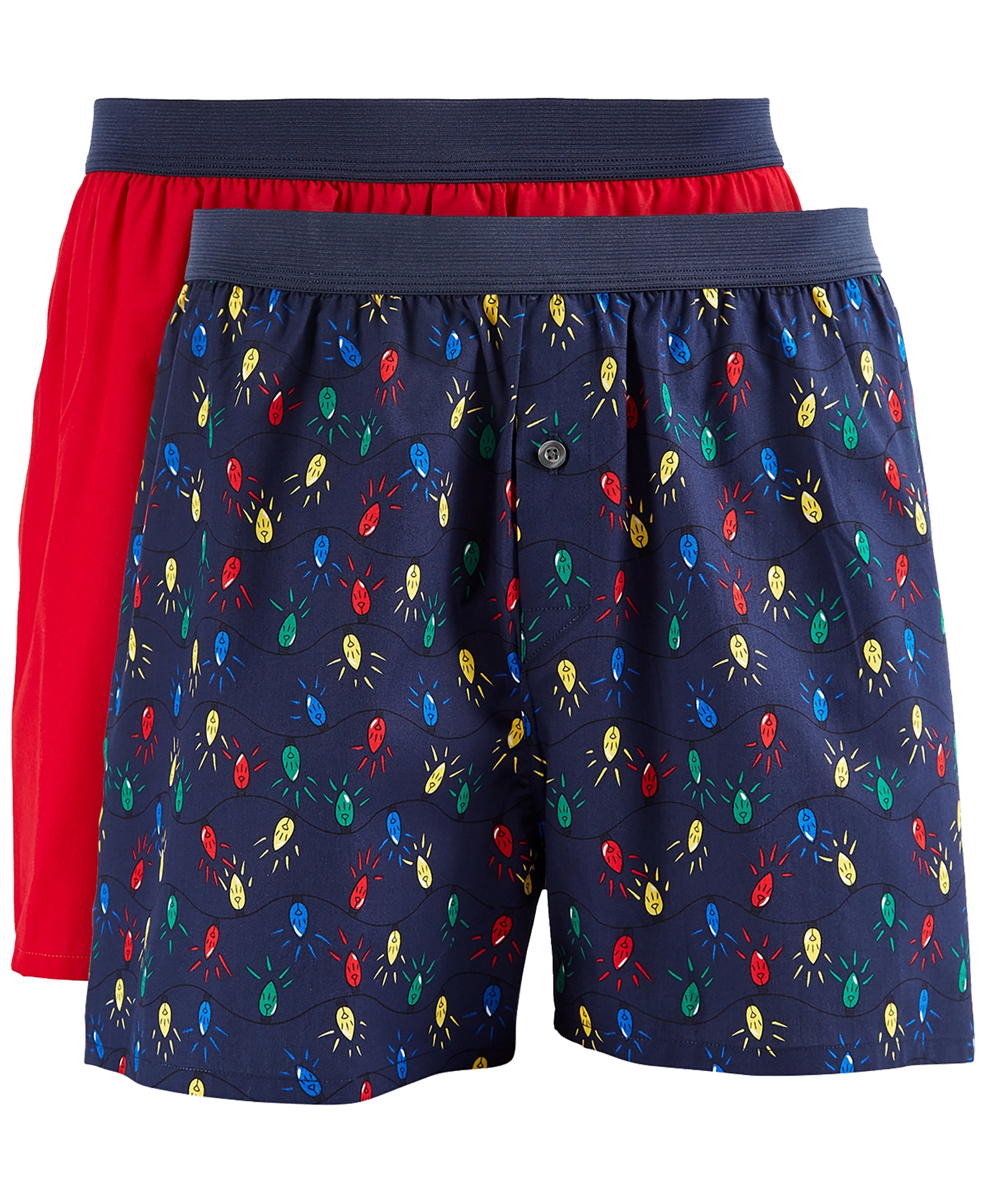Men's 2-pk. Patterned & Solid Boxer Shorts