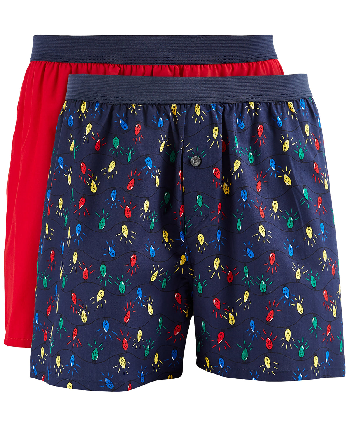 Men's 2-pk. Patterned & Solid Boxer Shorts