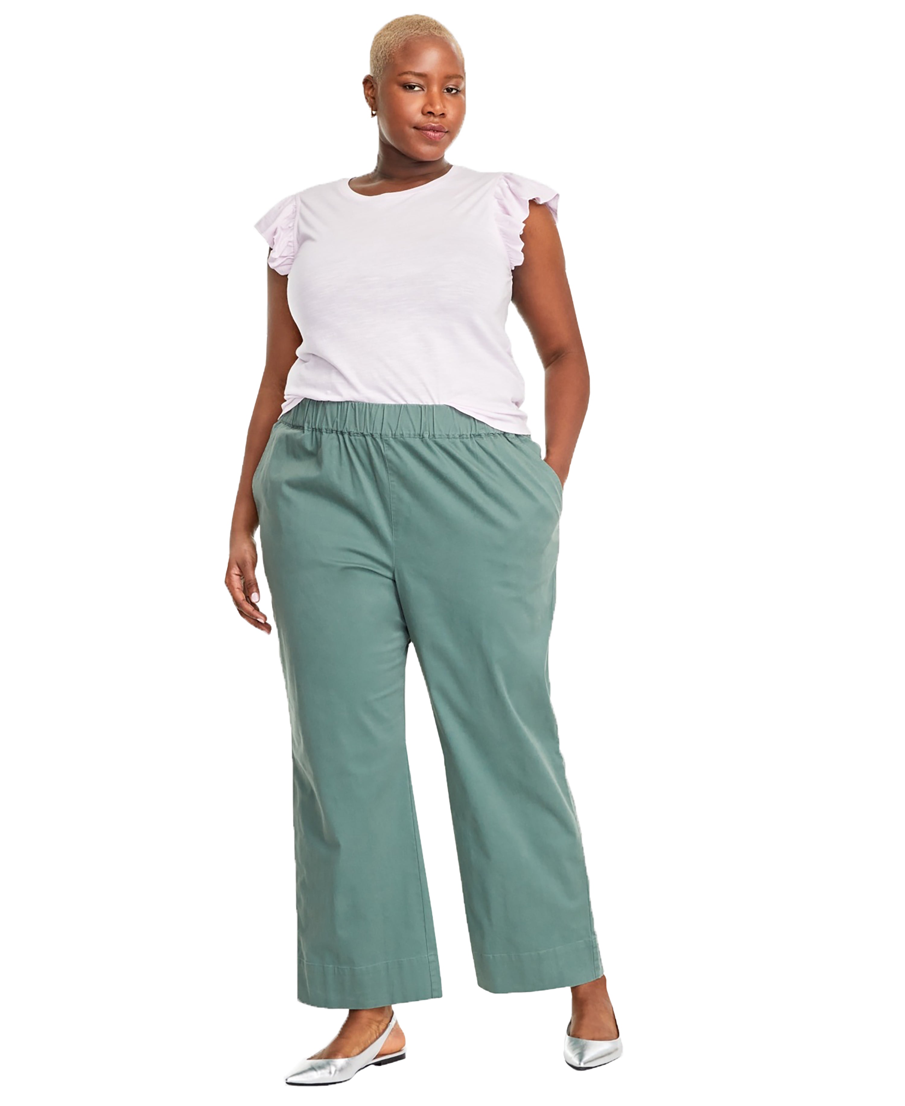 Trendy Plus Size Pull-On Chino Pants