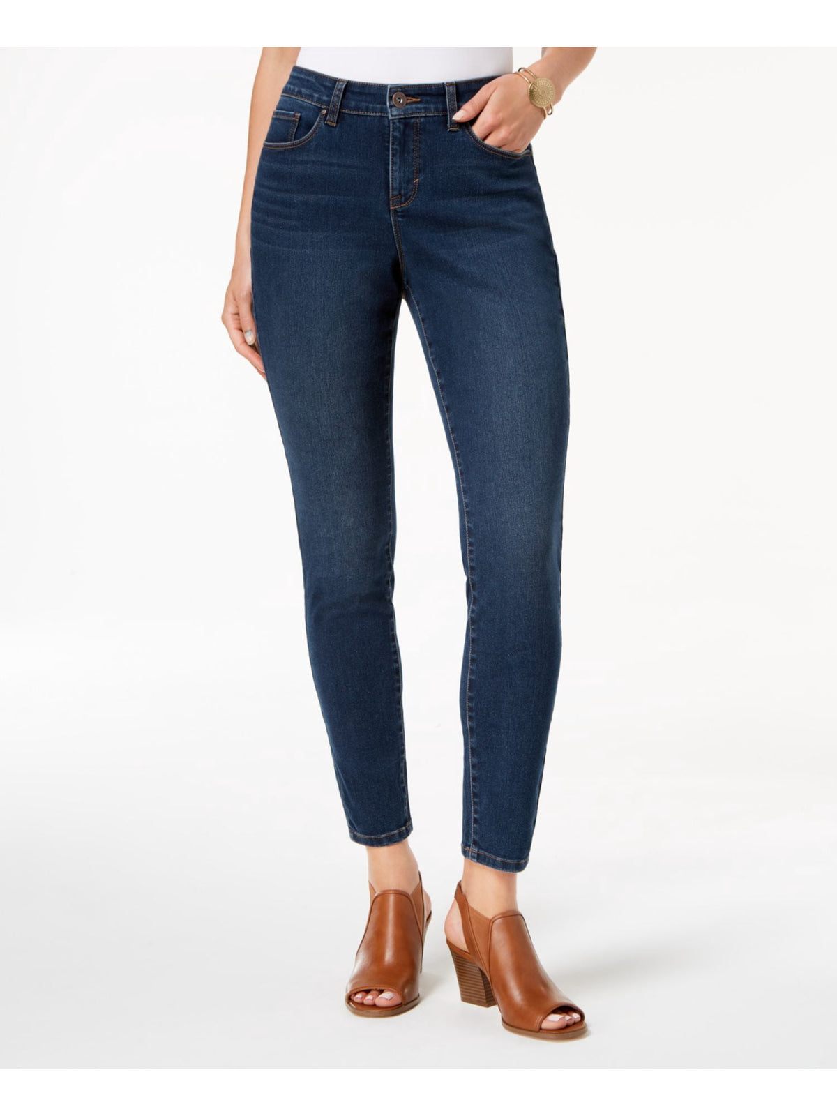 Women's Curvy-Fit Mid-Rise Skinny Jeans, Regular, Short and Long Lengths