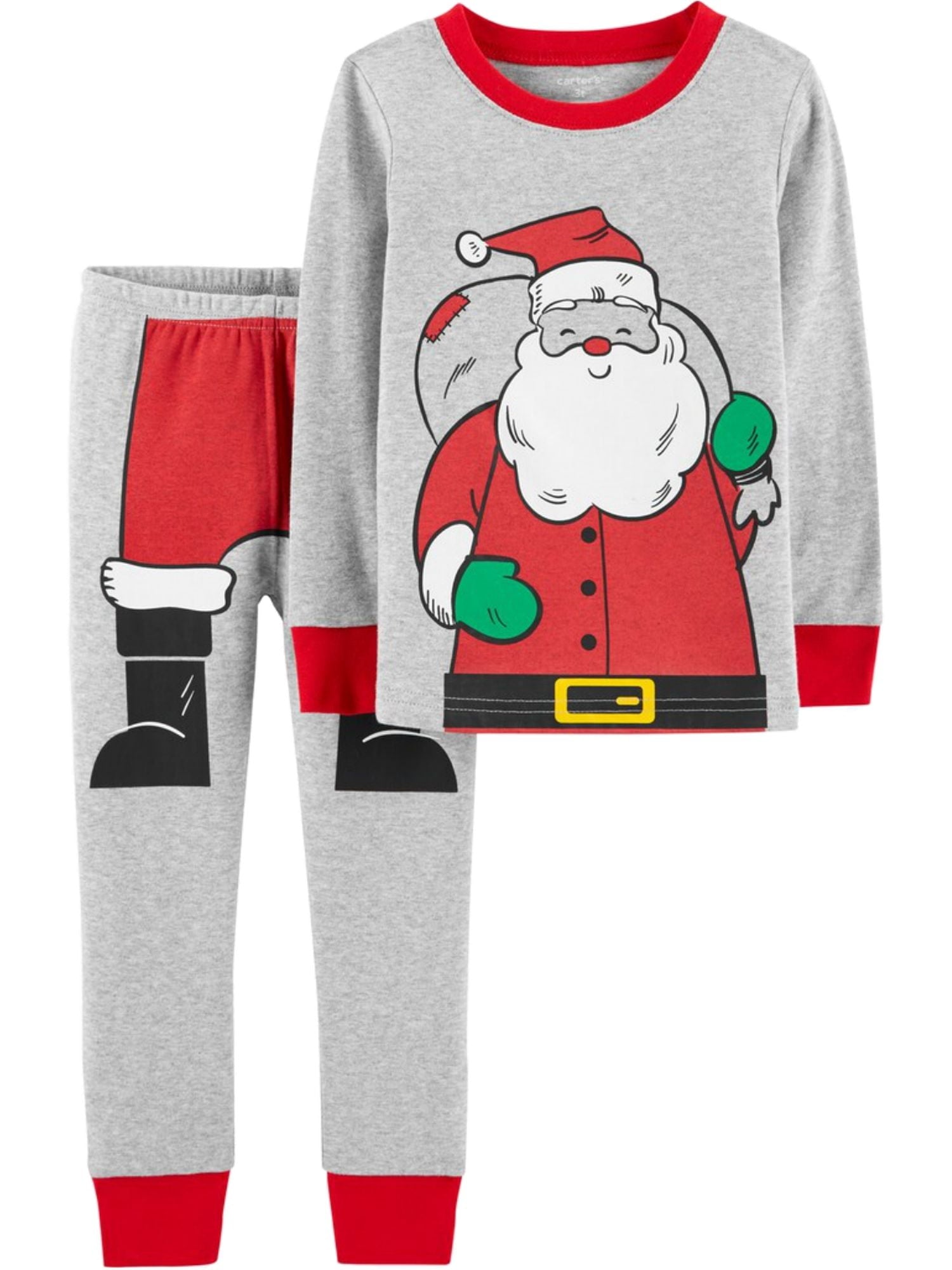 Carter'S Baby Boys 2-Pc. Snug-Fit Santa Cotton Pajamas Set