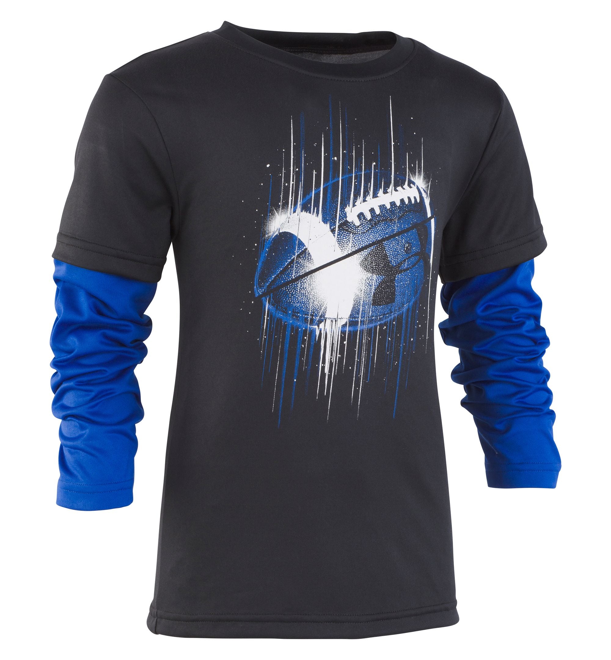 Under Armour Toddler Boys Football Print Layered Look T-Shirt