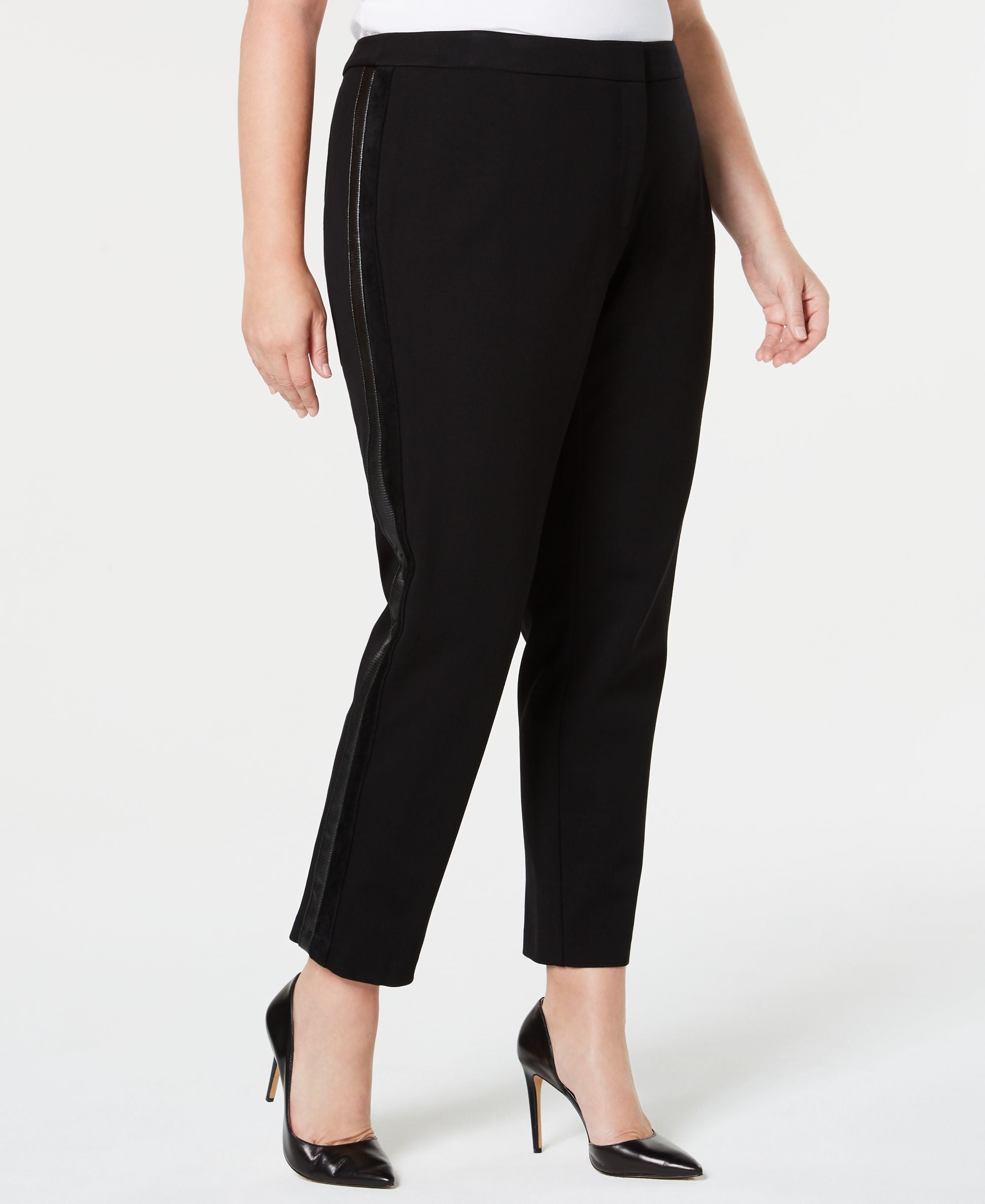 Calvin Klein Plus Size Side Stripe Skinny Pants