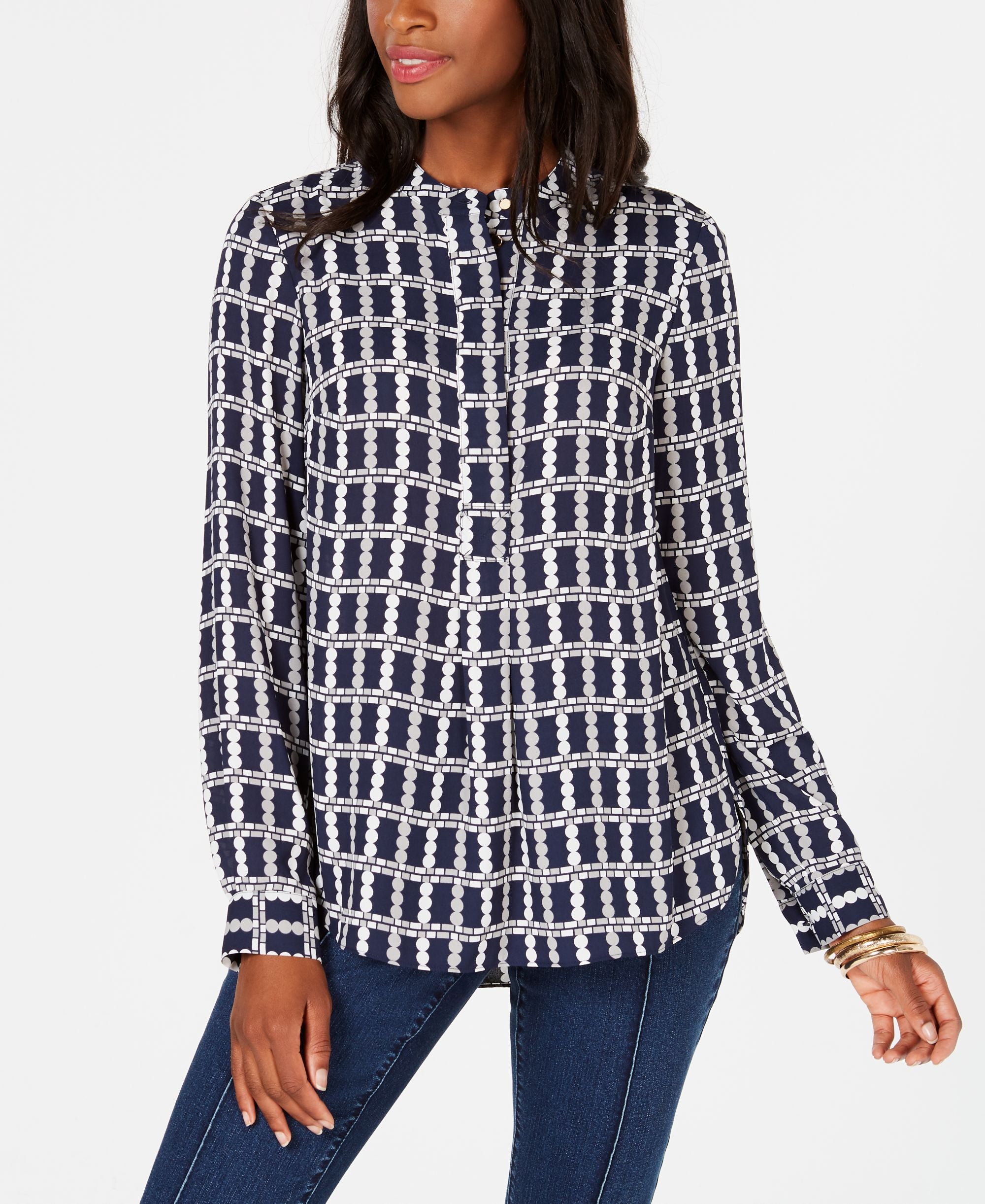 Charter Club Petite Printed Blouse