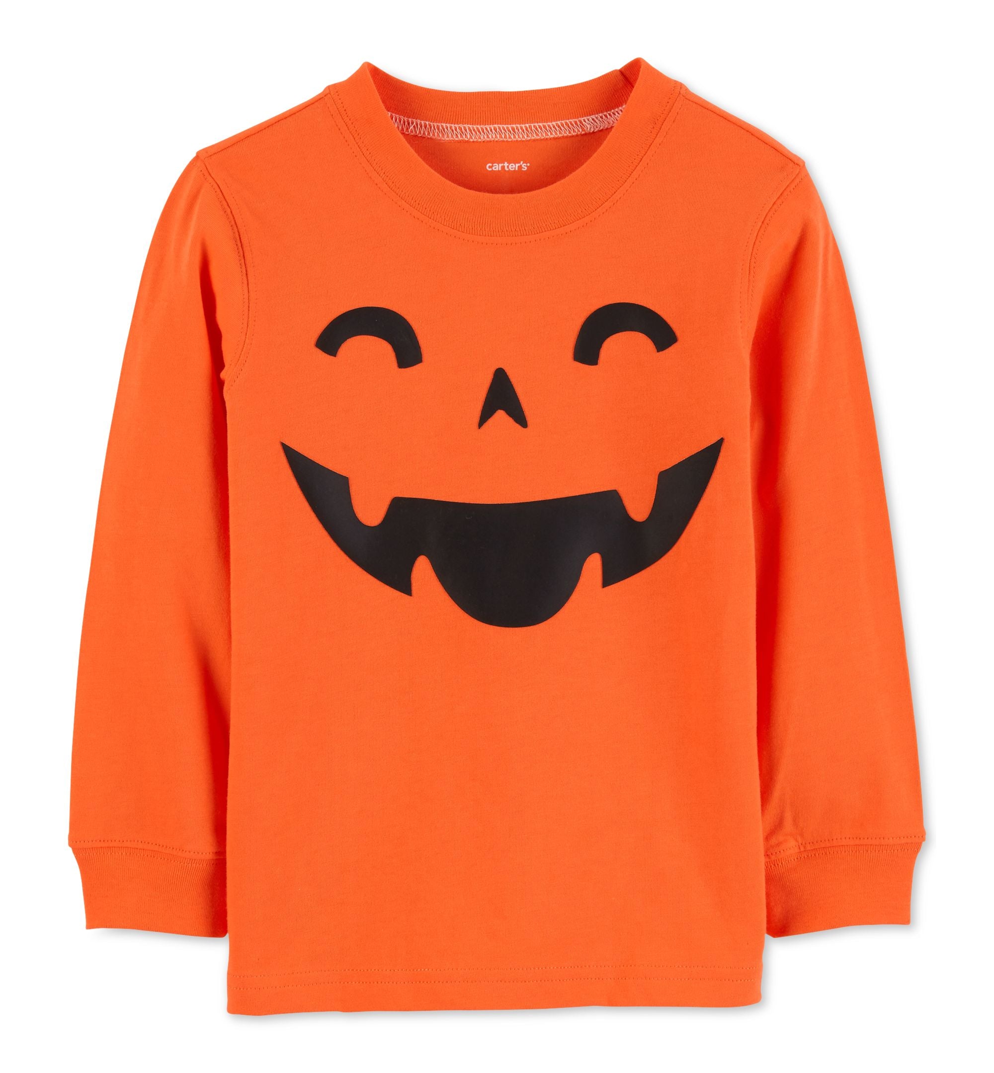 Carters Little Big Boys Pumpkin Cotton Shirt