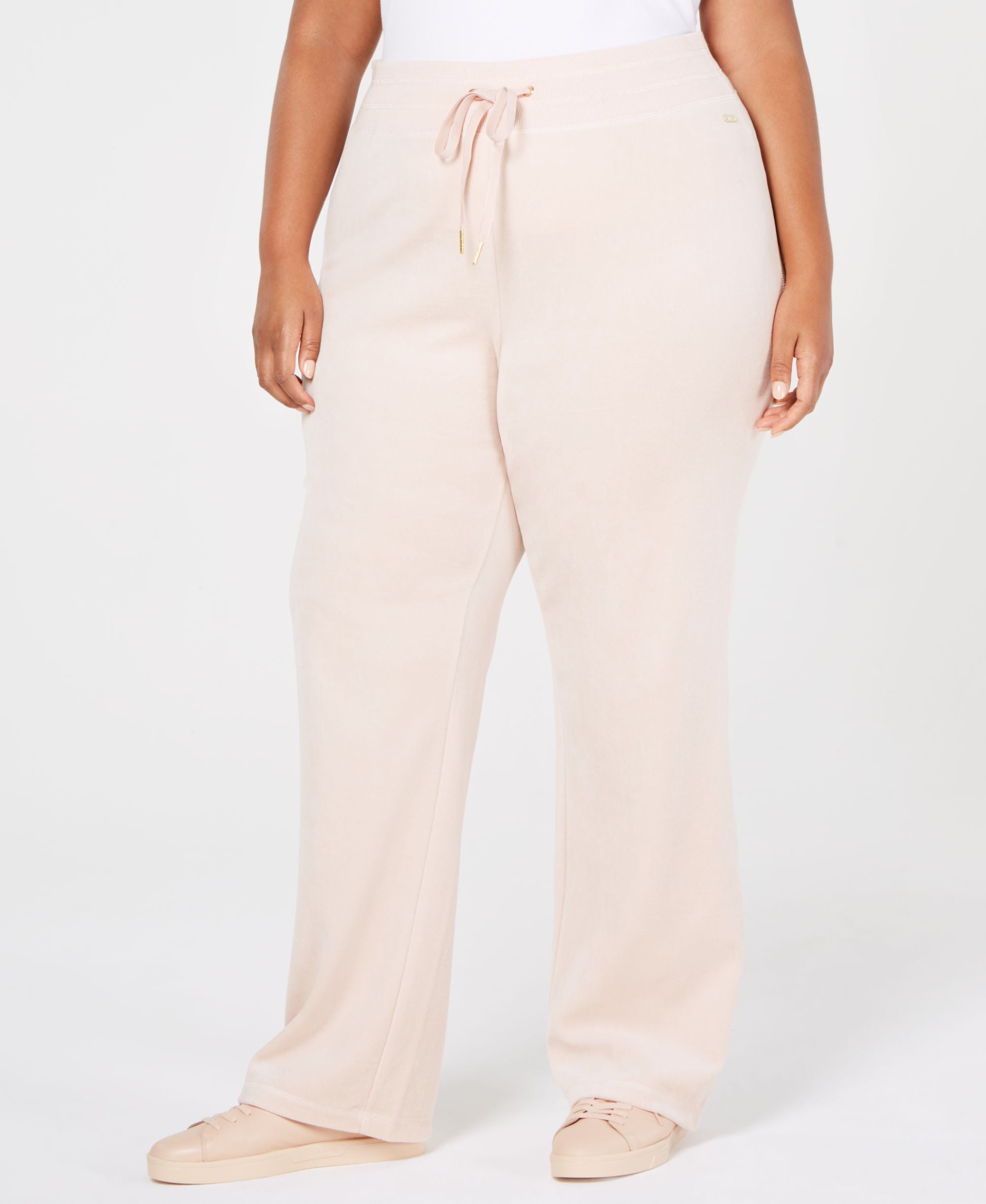 Calvin Klein Plus Size Velour Wide Leg Pants