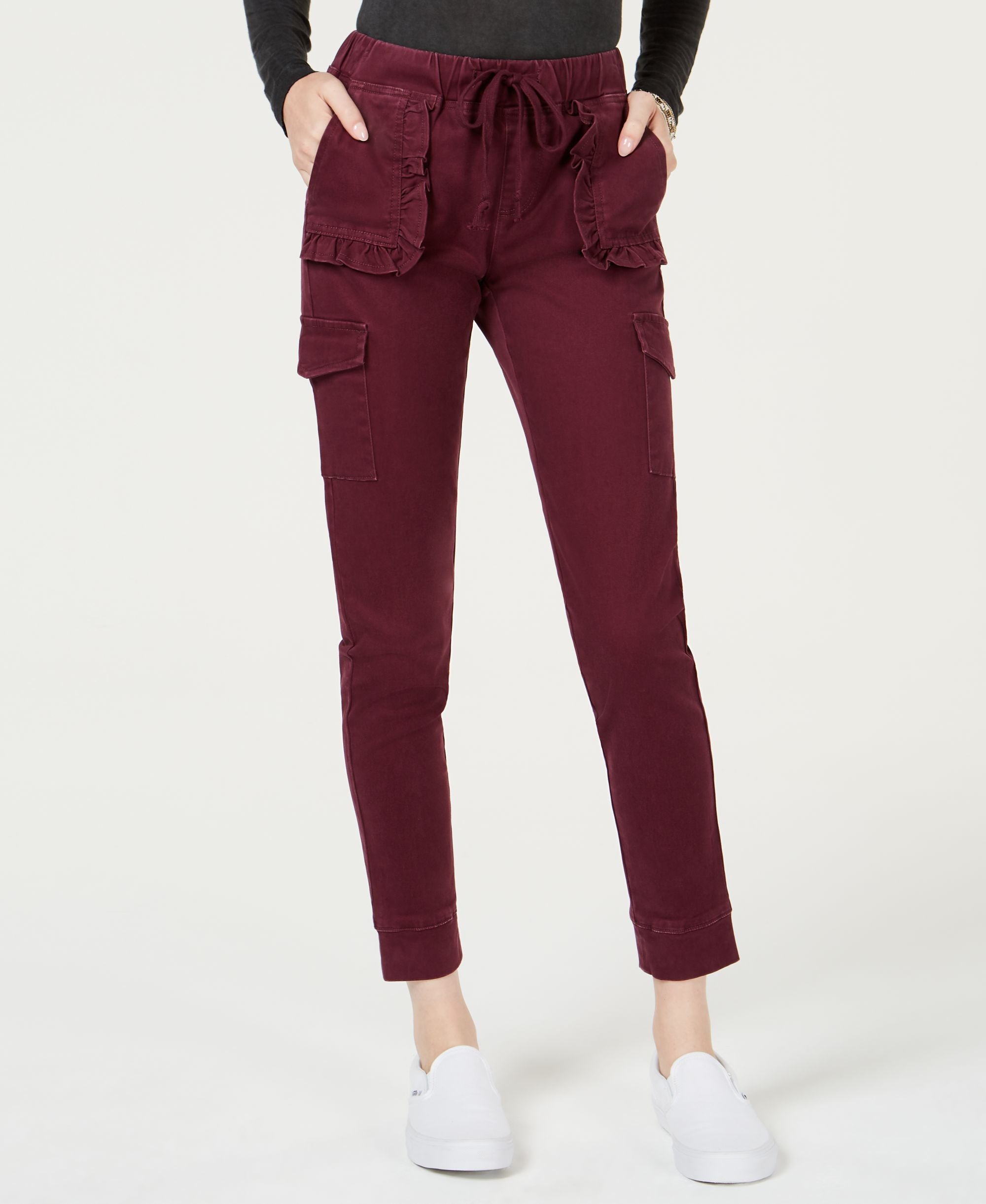 American Rag Juniors Ruffled Cargo Pant Joggers