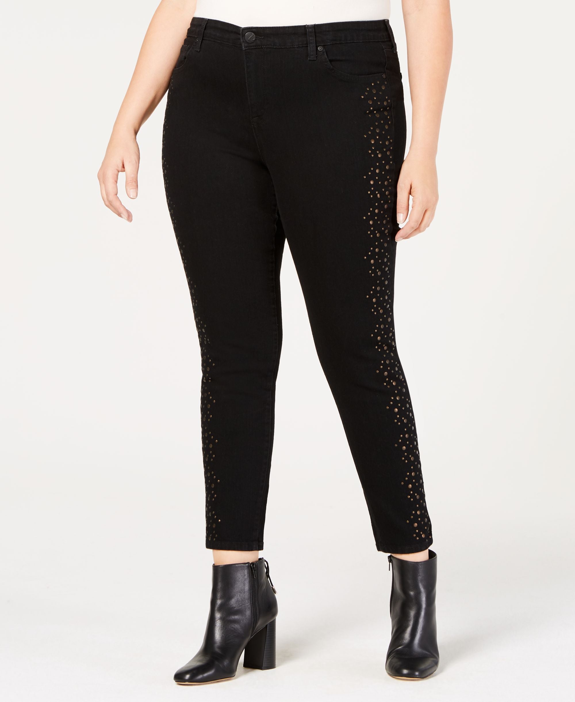 Style & Co Plus Size Embellished Skinny Jeans
