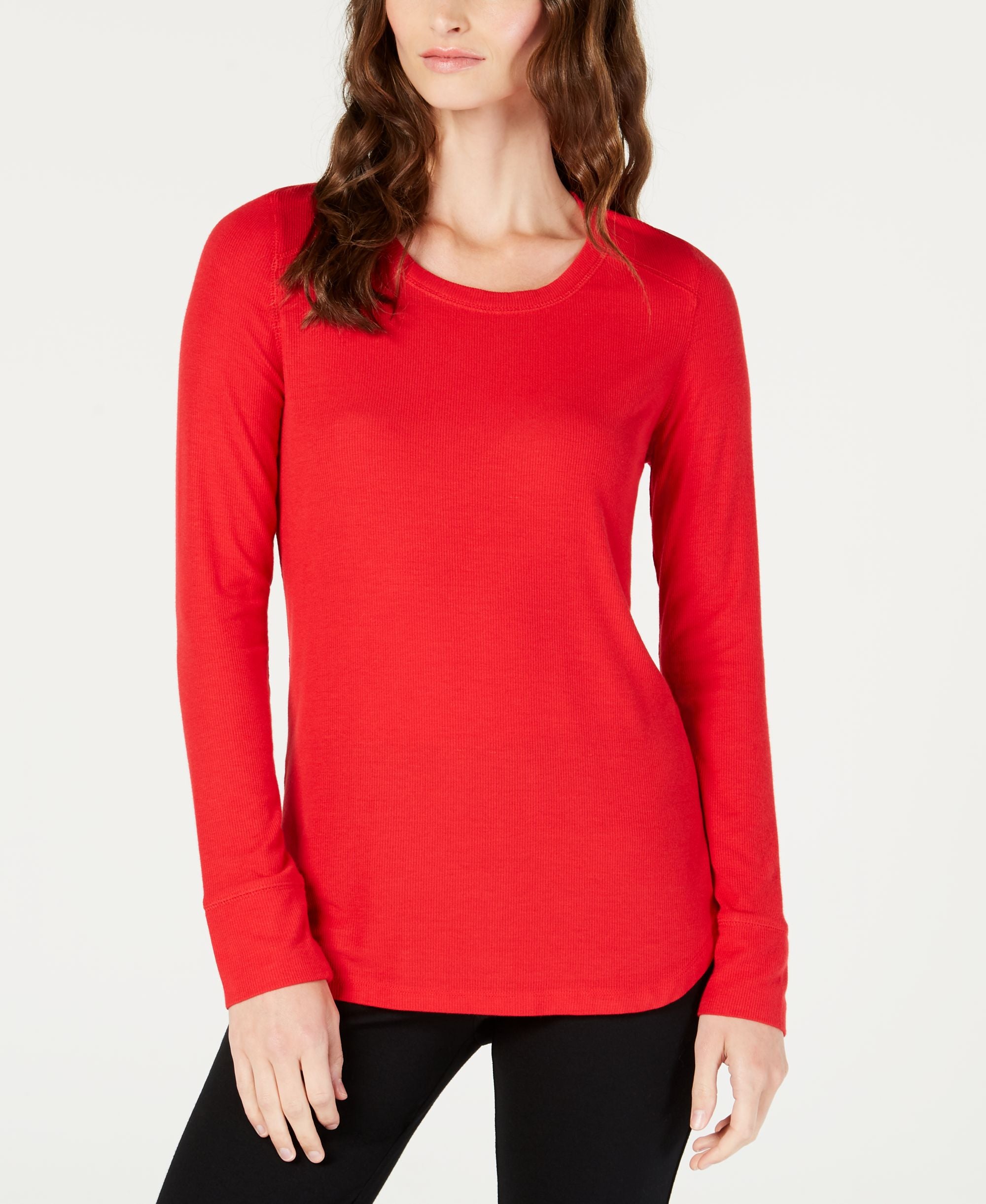 INC Ribbed Long-Sleeve T-Shirt