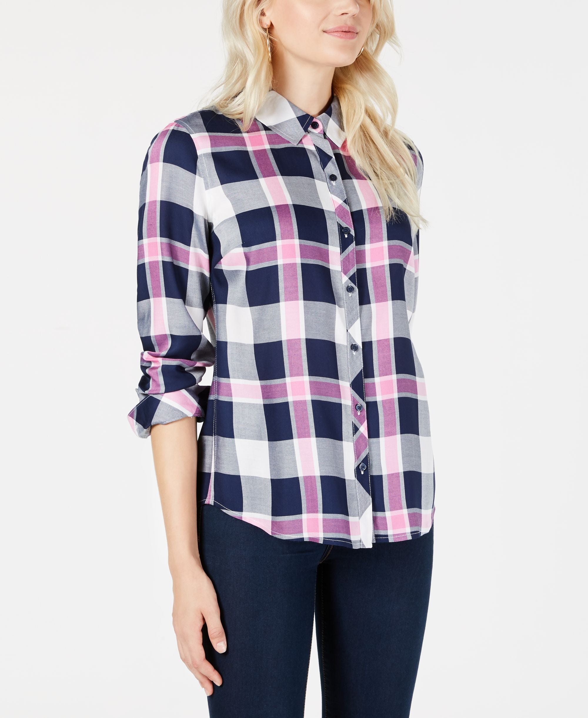 Maison Jules Plaid Relaxed Fit Shirt