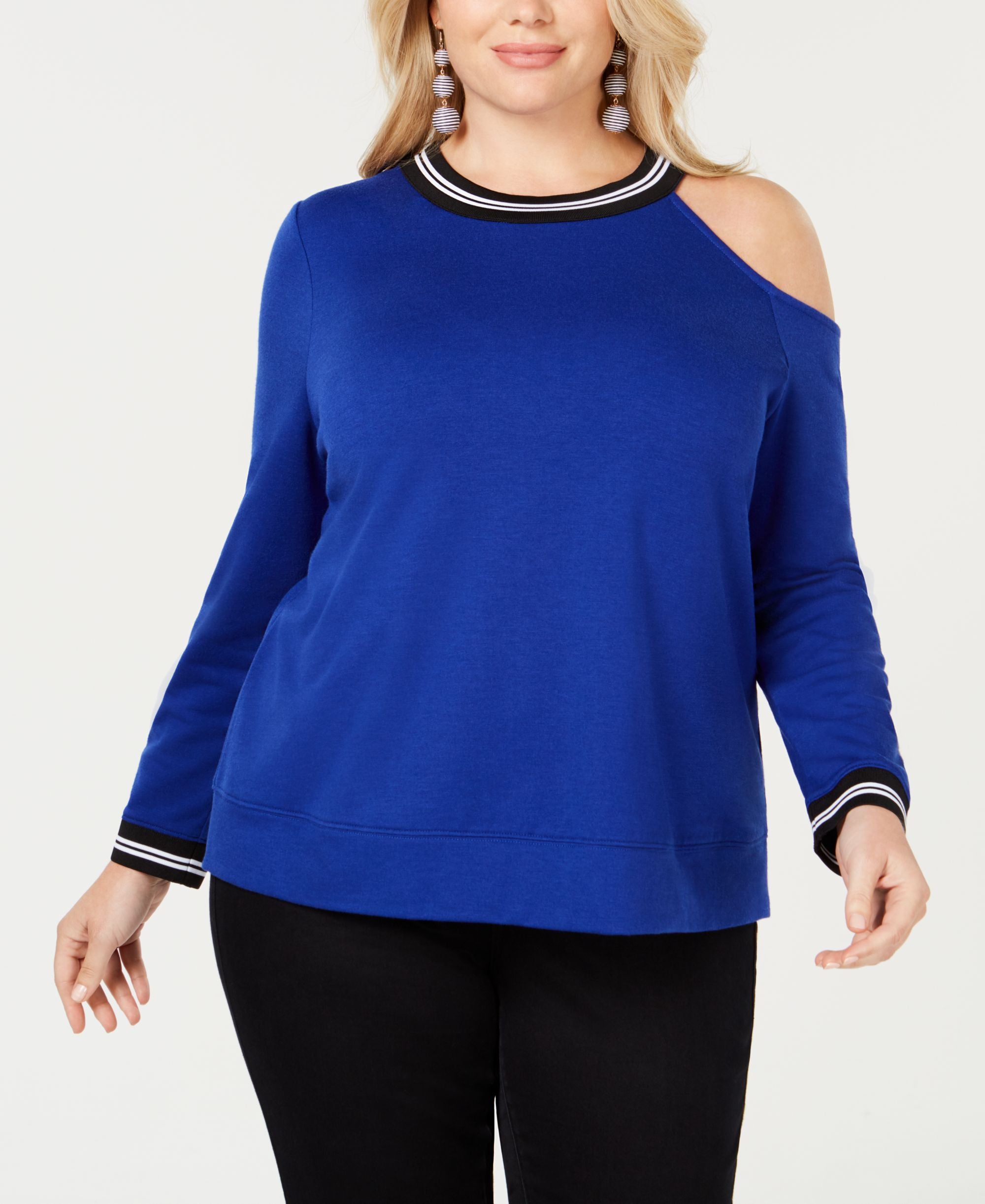 Plus Size Cold Shoulder Top