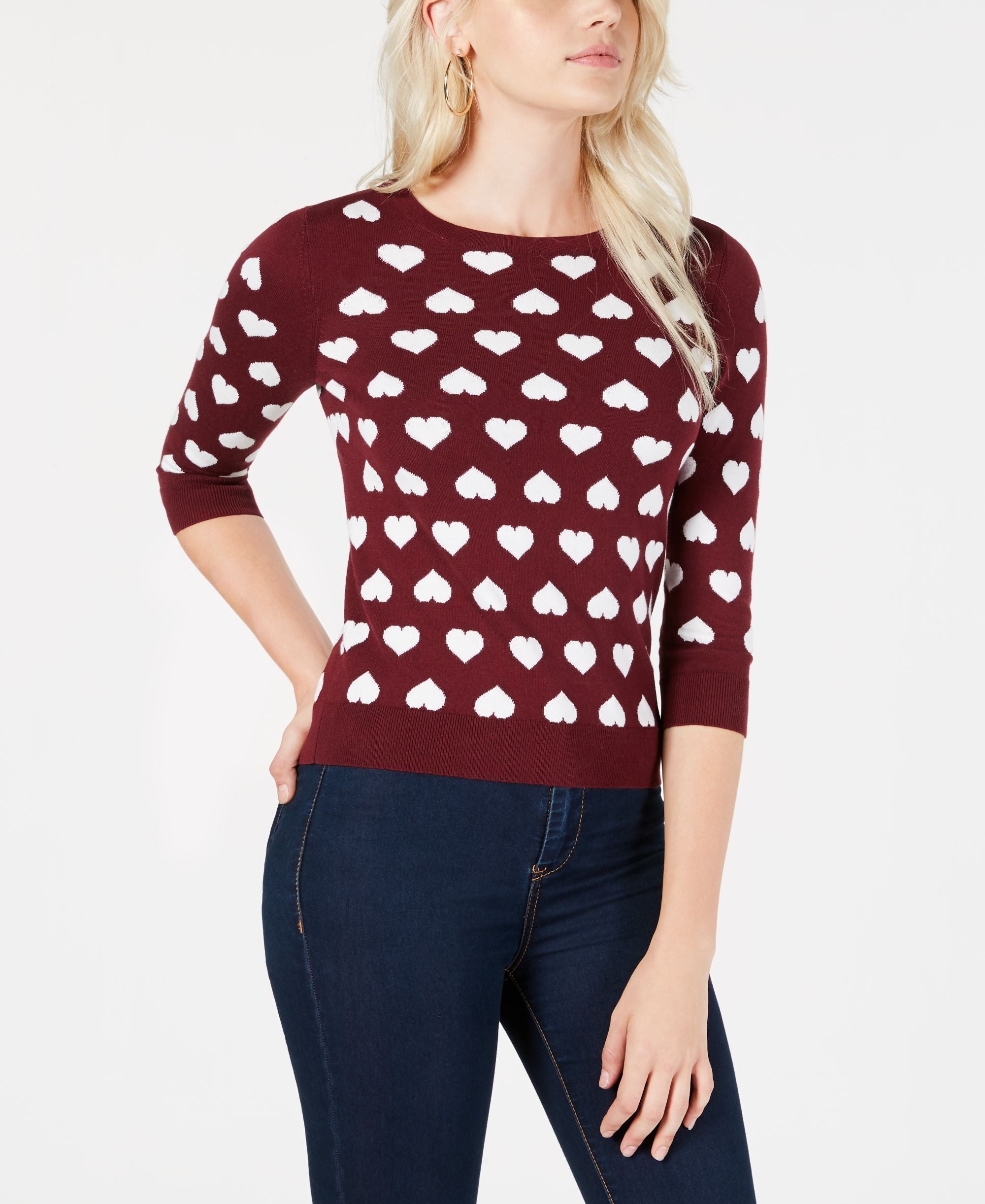 Maison Jules Heart Sweater