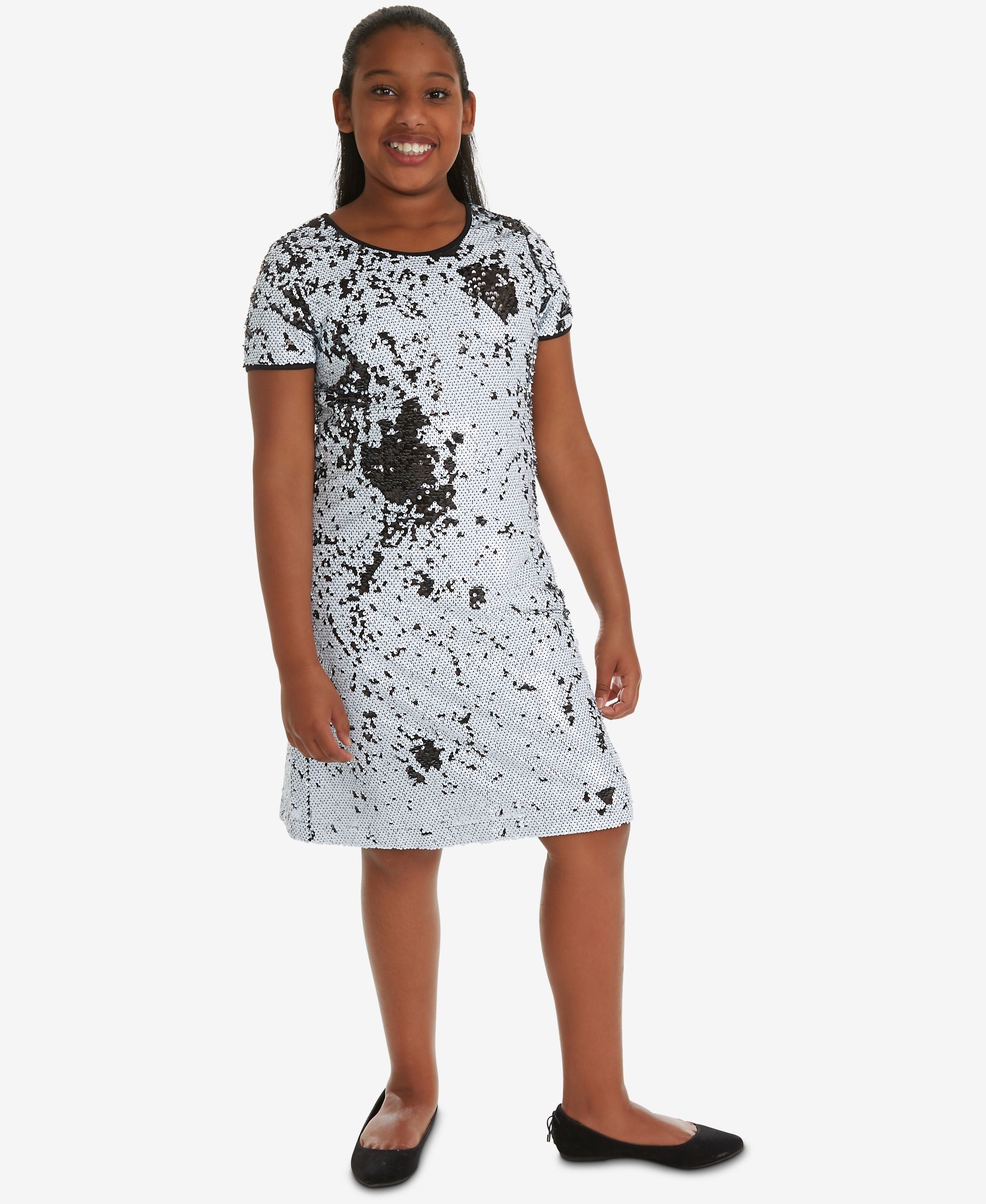 Rare Editions Big Girls Reversible Sequin Shift Dress
