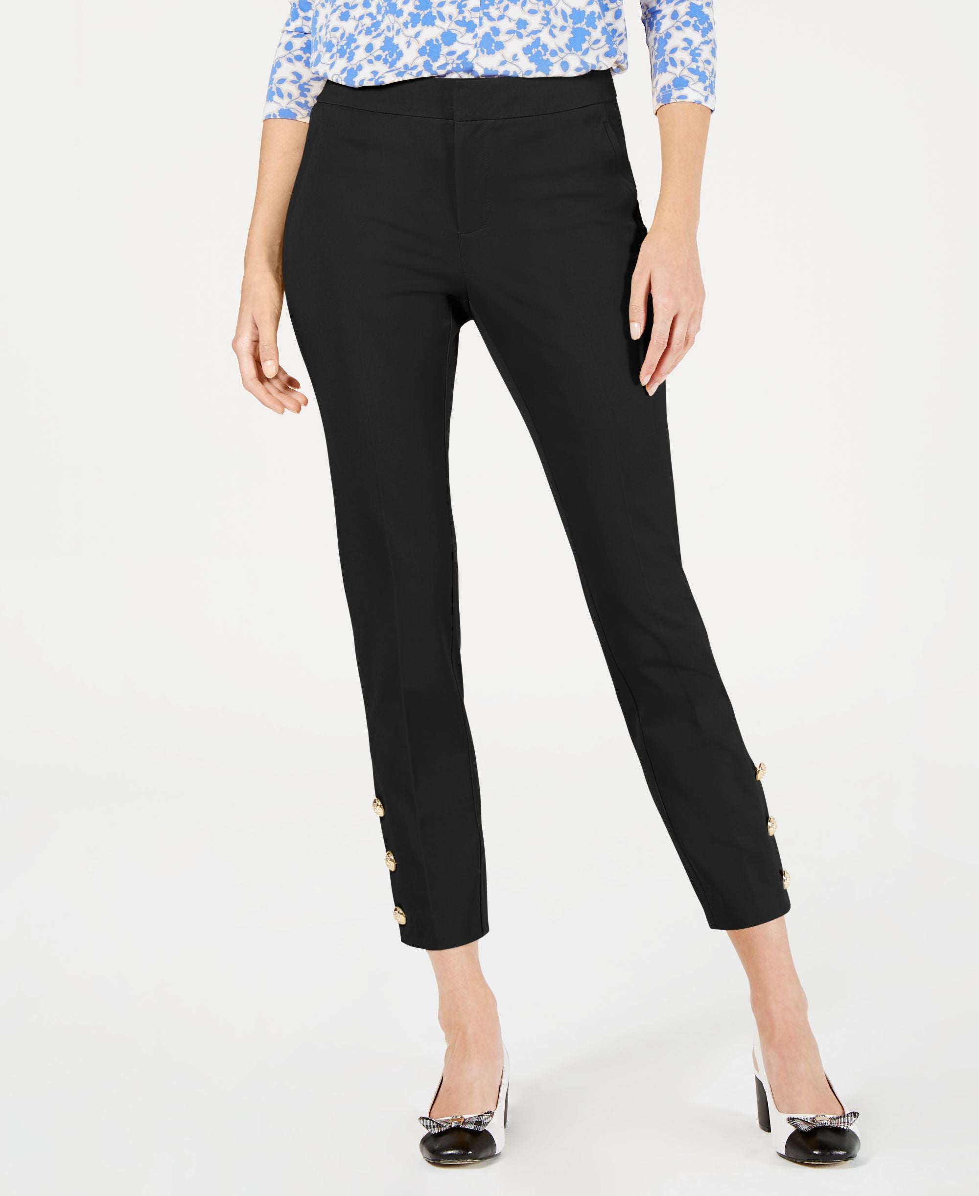 Charter Club Button Detail Ankle Pants