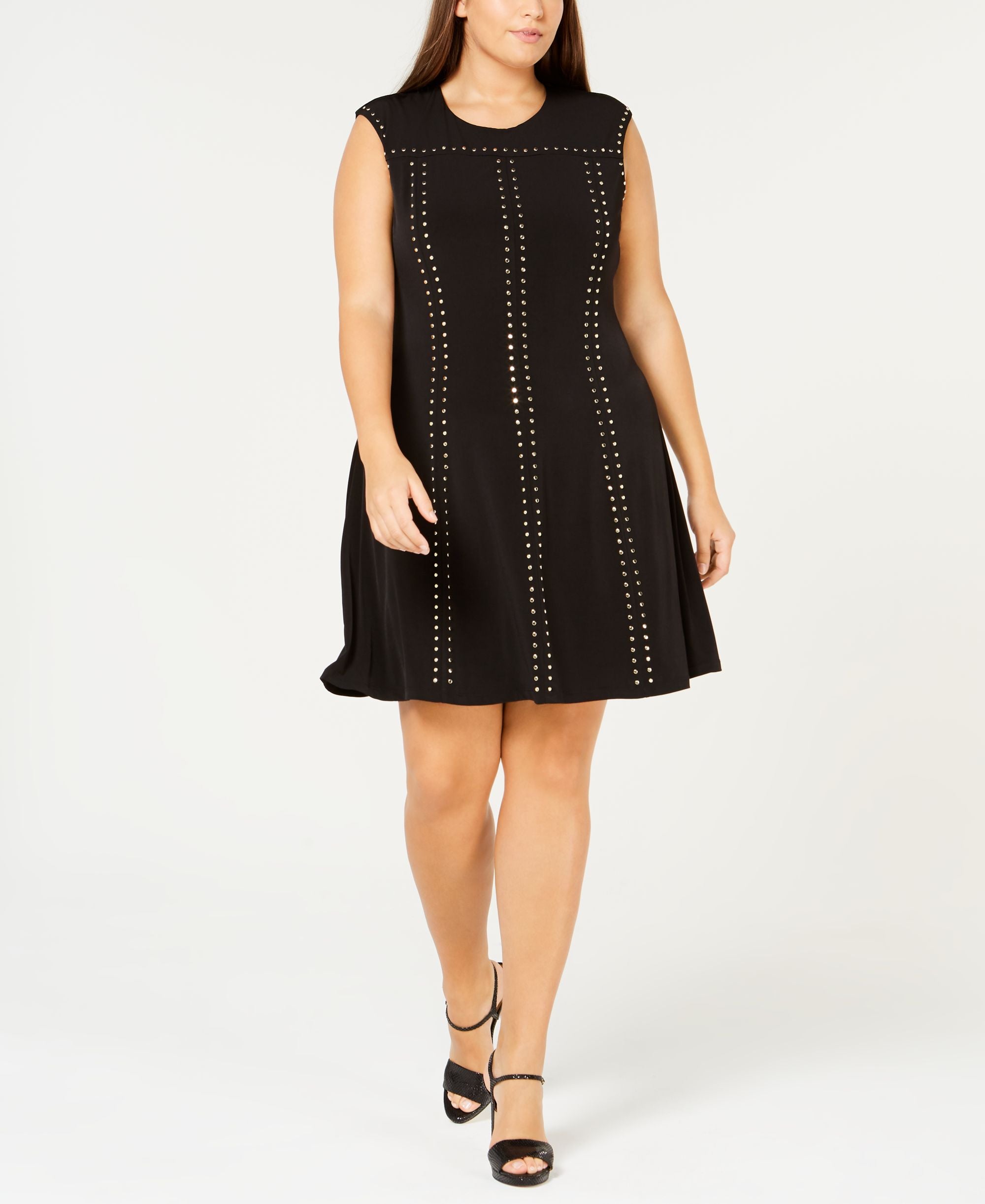 Calvin Klein Plus Size Studded A Line Dress