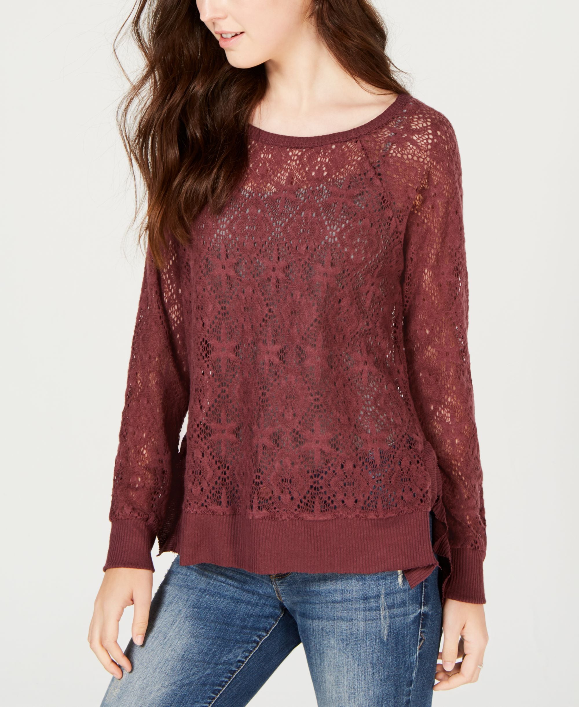 Juniors' Crocheted Top