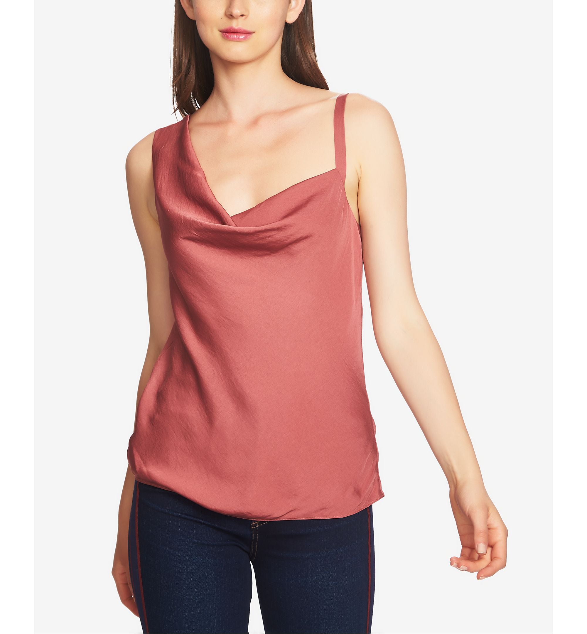 1.State Cowl Neck Single Strap Camisole