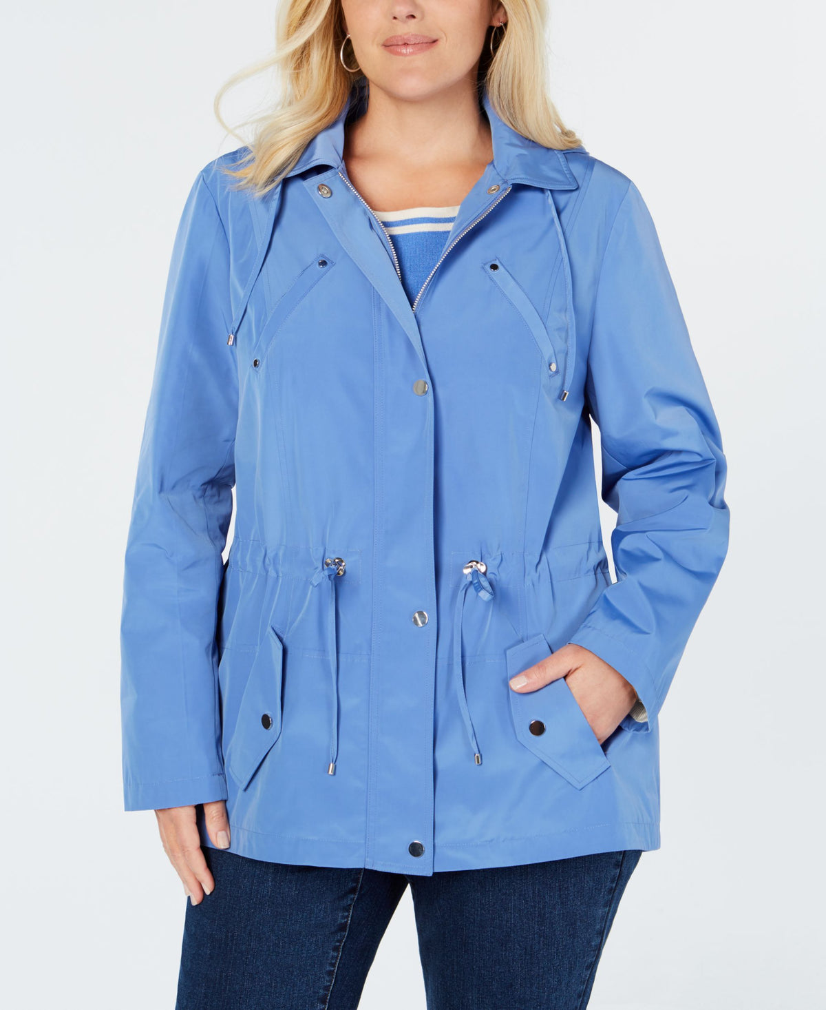 Charter Club Plus Size Water Resistant Utility Jacket