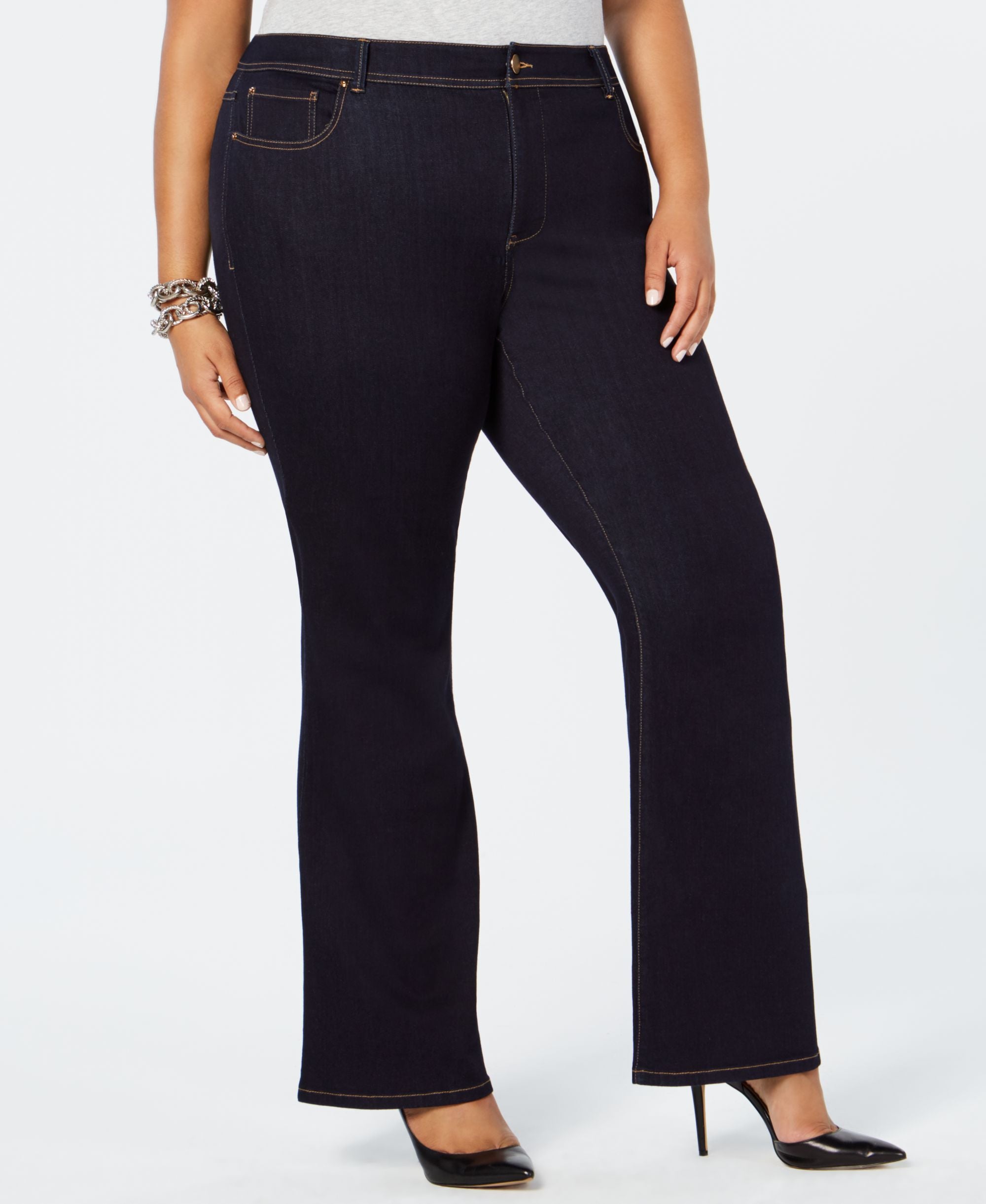 Plus Size Bootcut Tummy Control Jeans