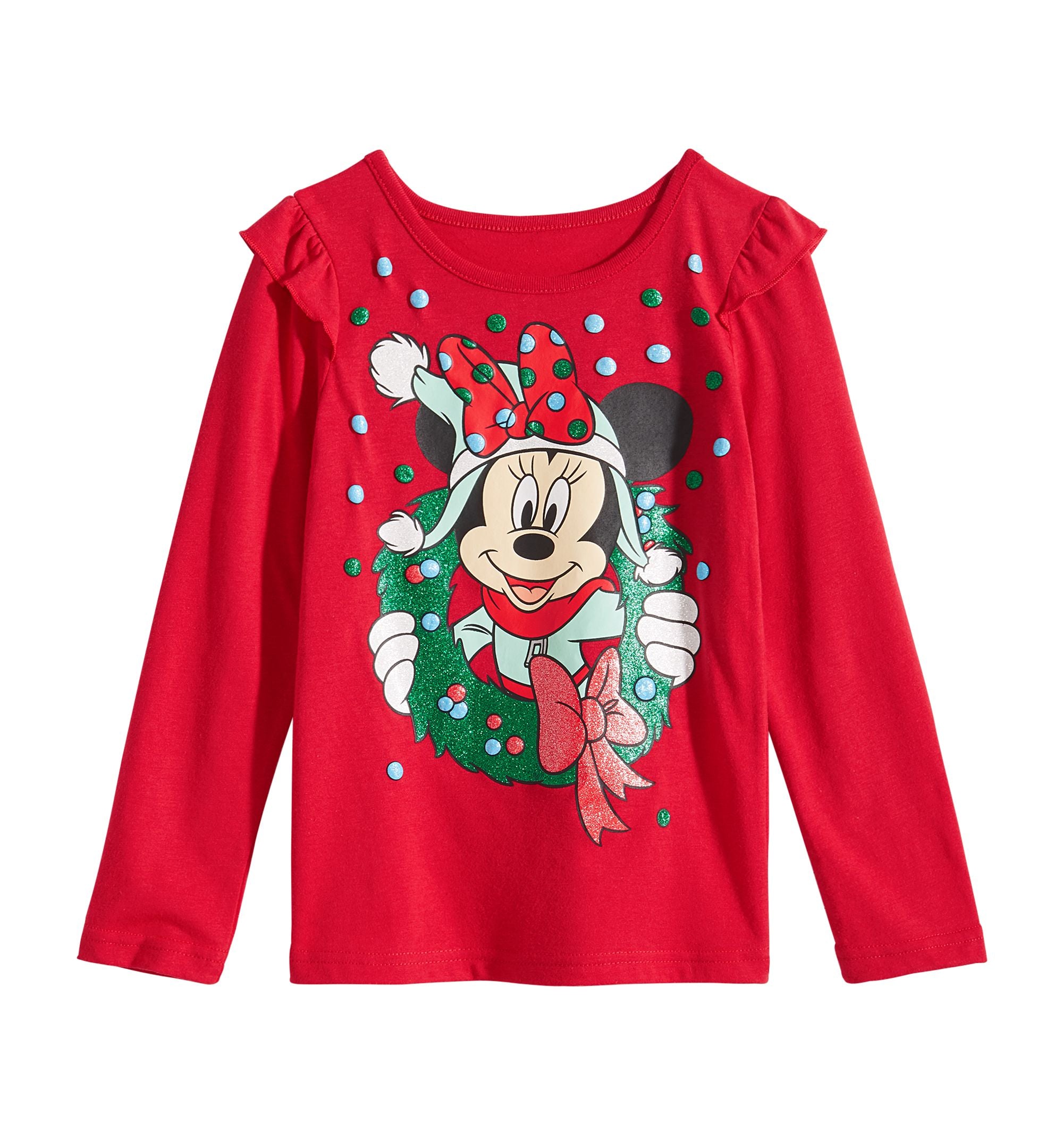 Disney Little Girls Minnie Mouse Wreath T-Shirt