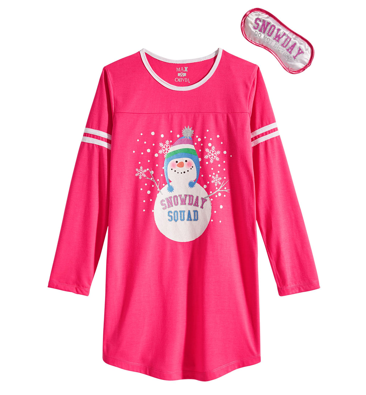 Big Girls Santa Nightgown & Eye Shade