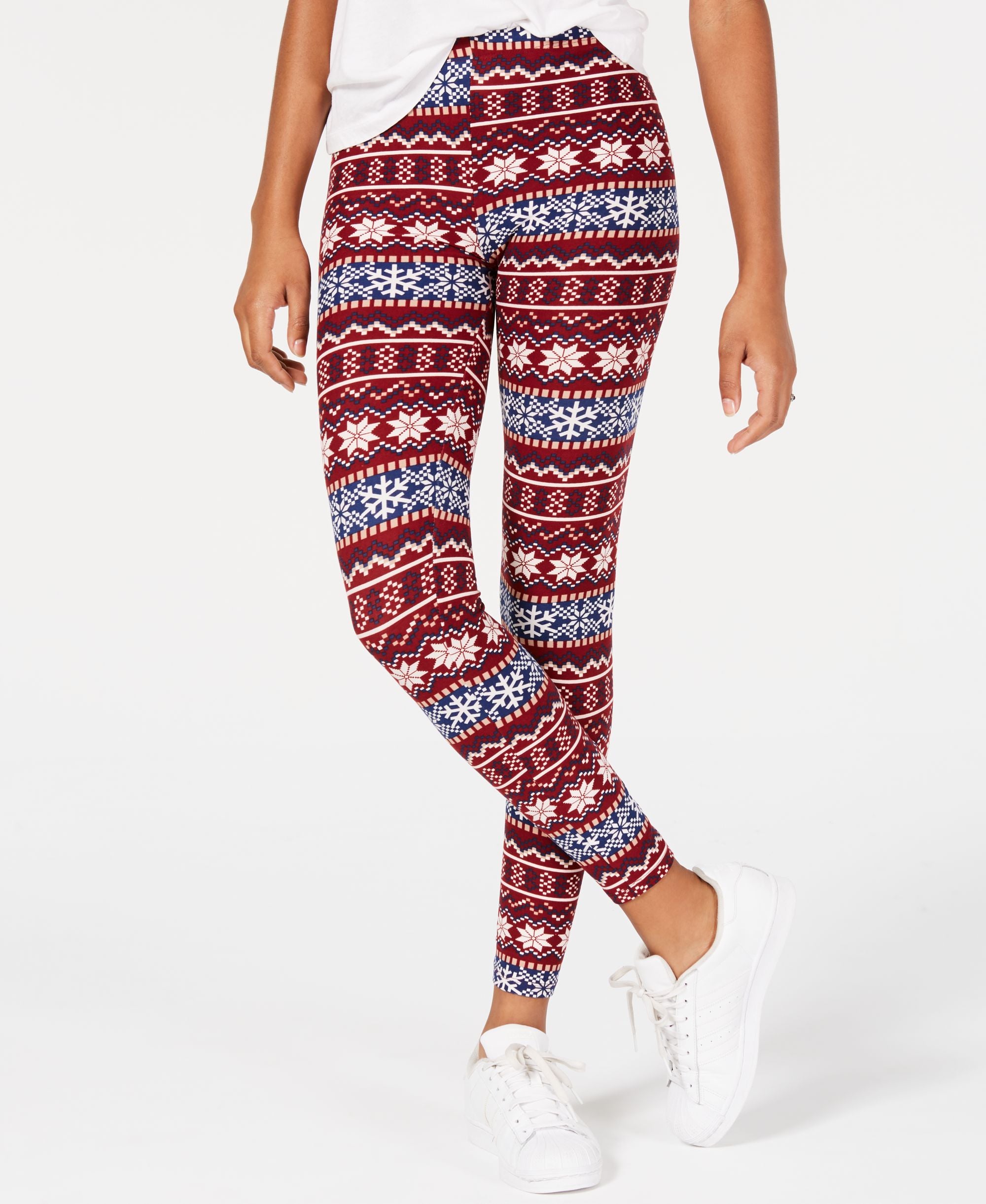 Planet Gold Juniors Printed Holiday Leggings