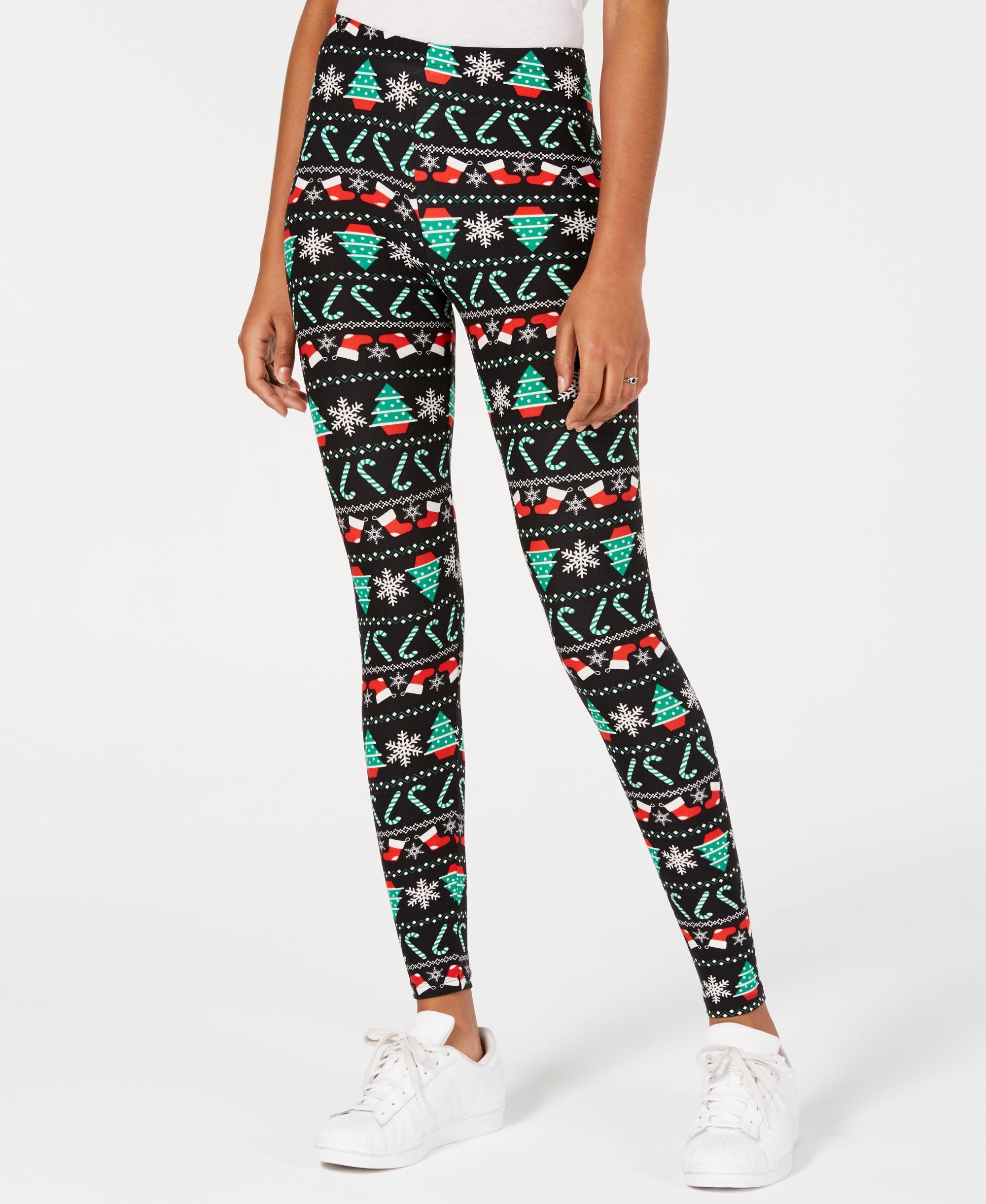 Planet Gold Juniors Printed Holiday Leggings
