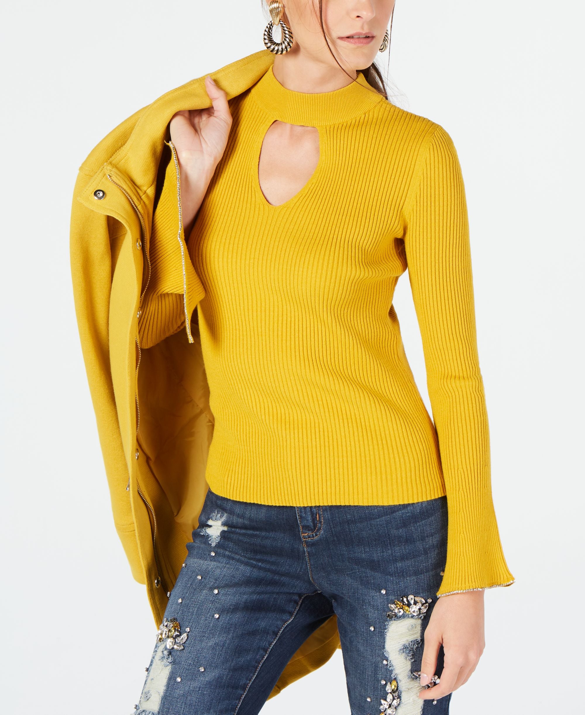 Choker Neck Bell Sleeve Top