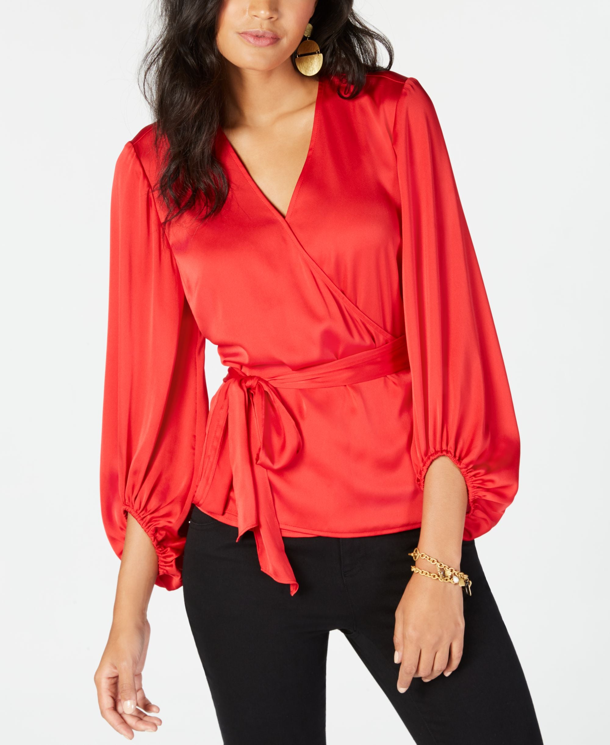 Belted Wrap Top