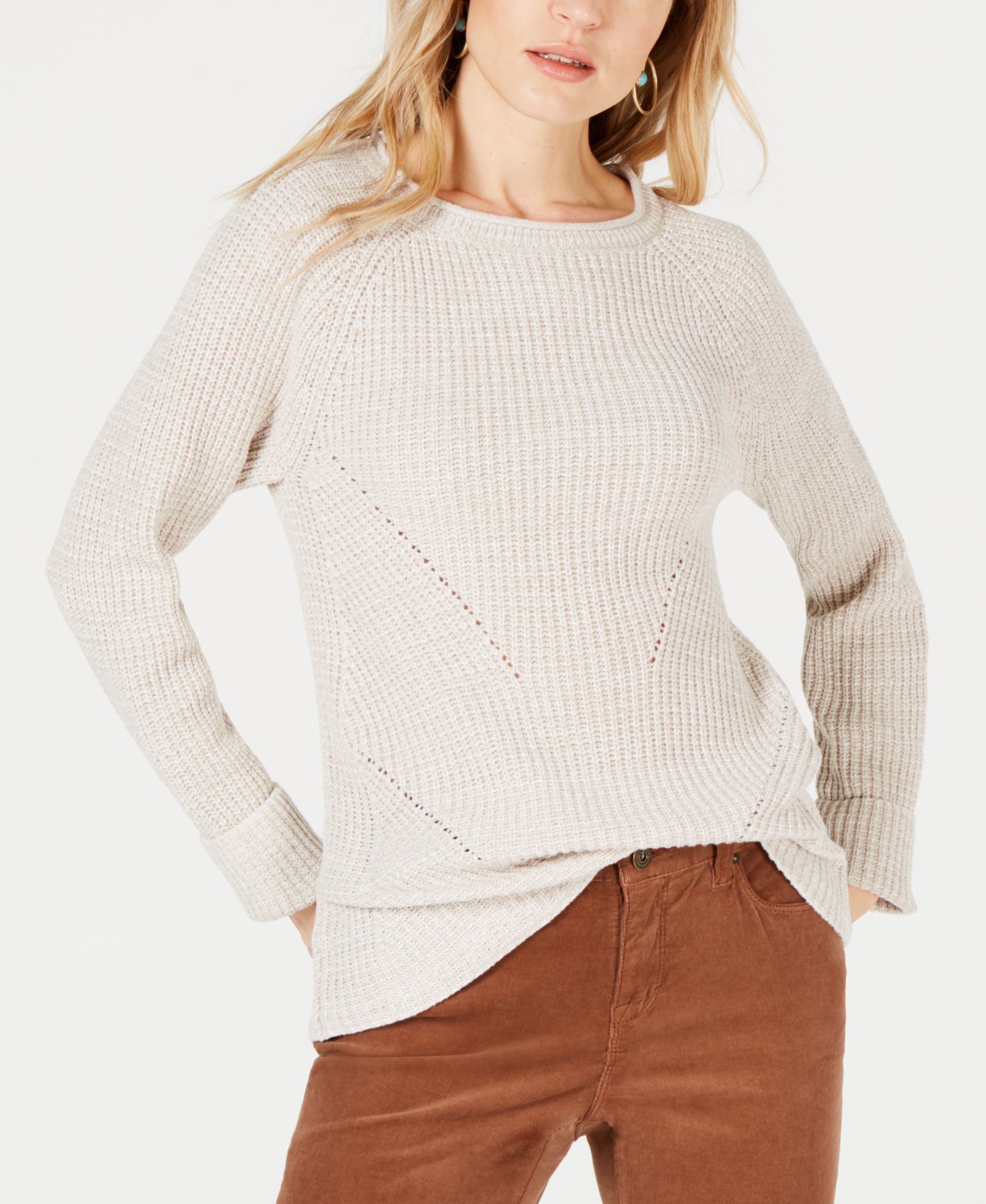 Style & Co Women Boatneck Marled Pullover Hammock/Winter XXL