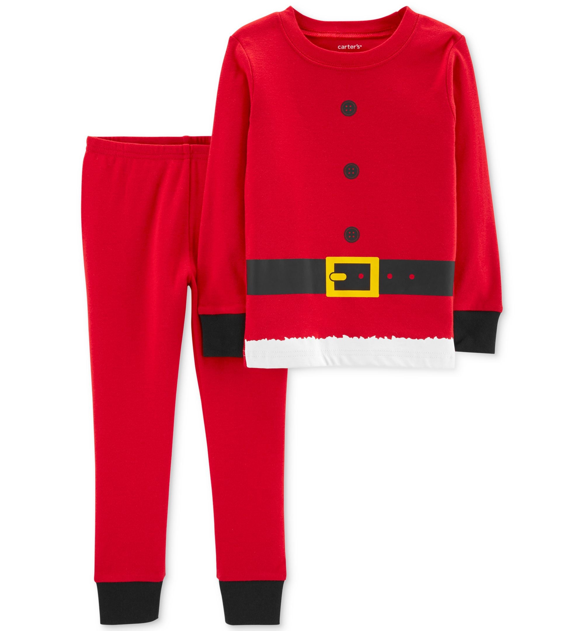 Carters Baby Boys Red Santa Suit Cotton Pajamas