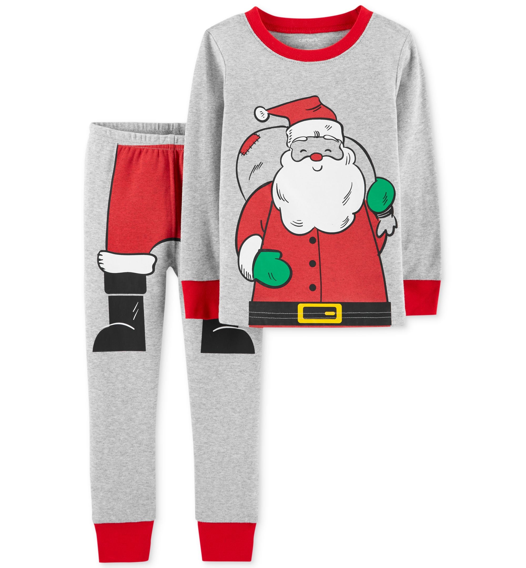 Carters Baby Boys 2 Pc. Snug Fit Santa Cotton Pajamas Set