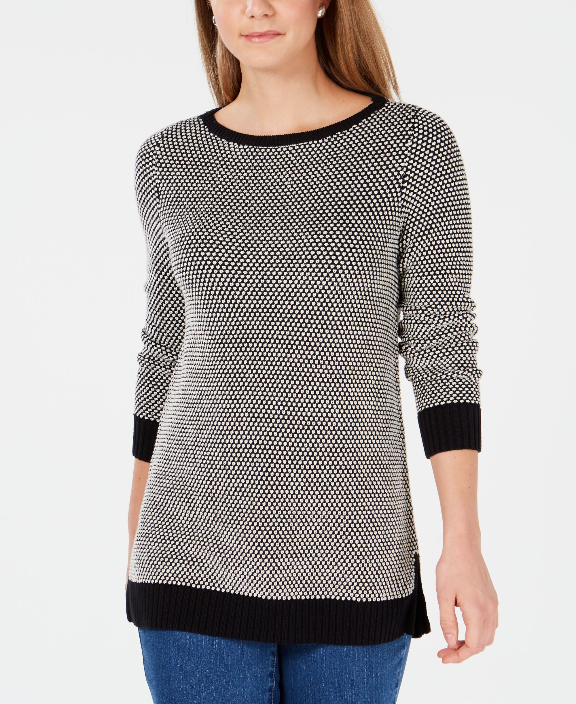 Charter Club Bicolor Boat Neck Sweater
