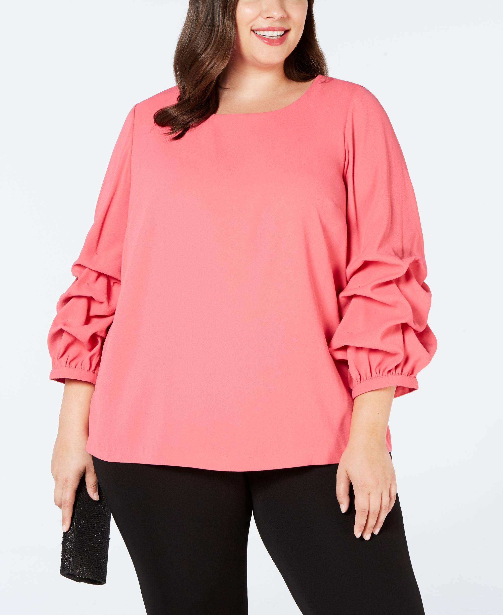 Plus Size Billow-Sleeve Blouse