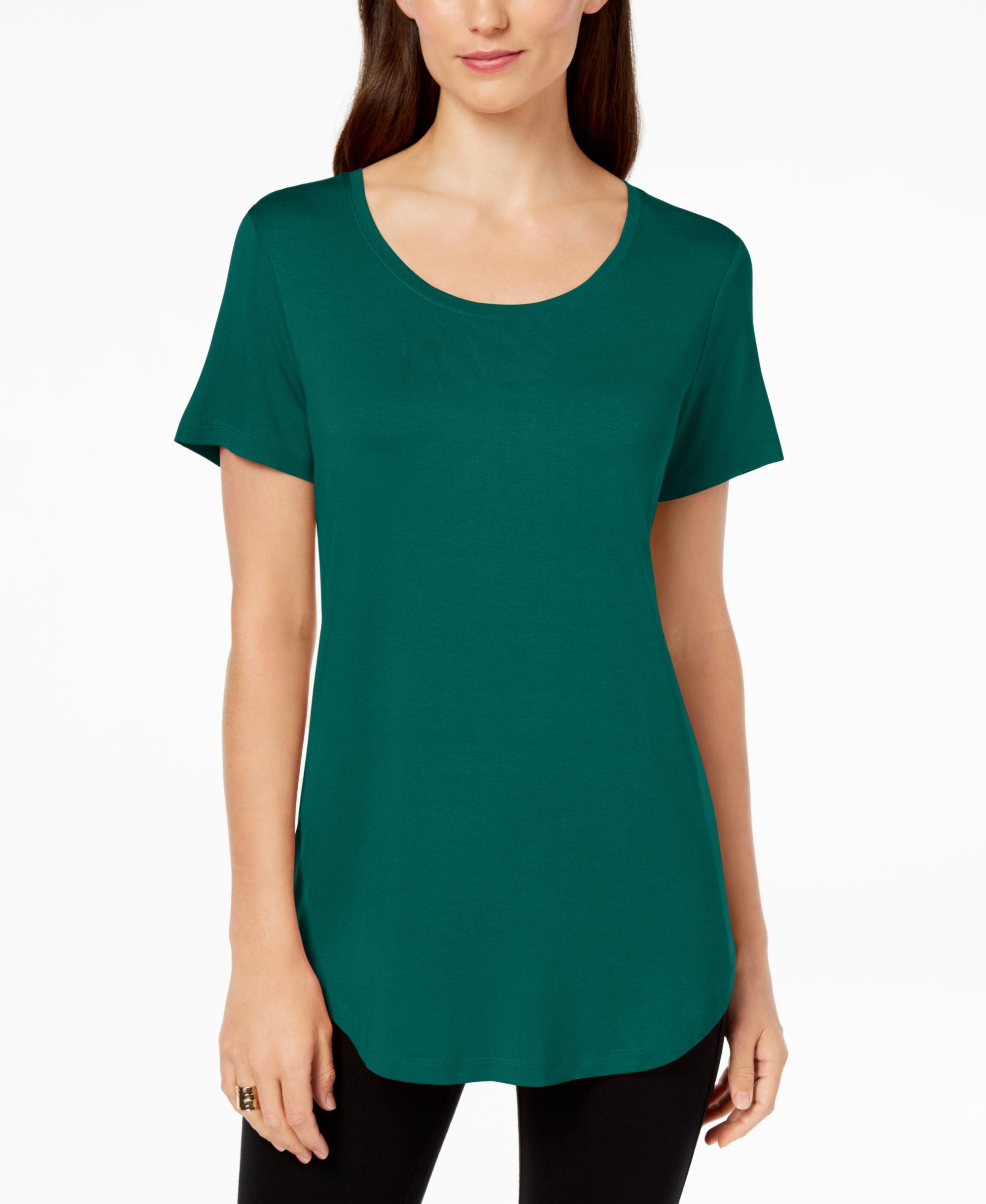 JM Collection Scoop Neck Top