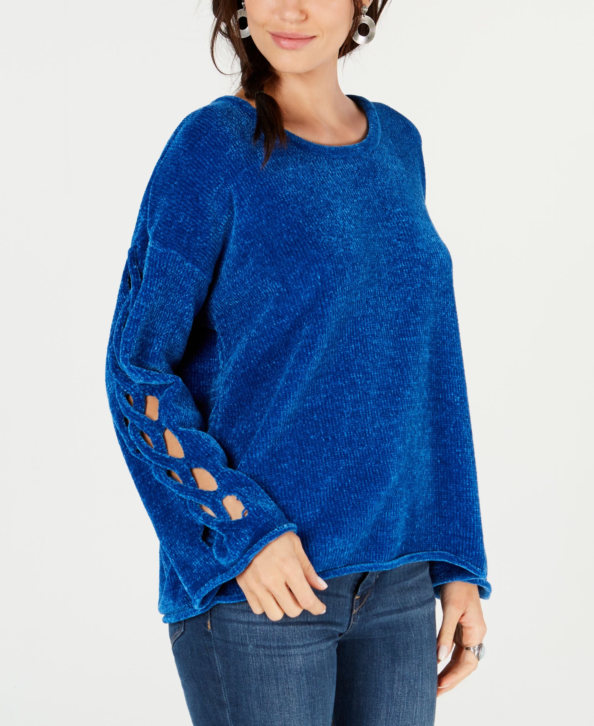 Style & Co Chenille Braided Detail Sweater