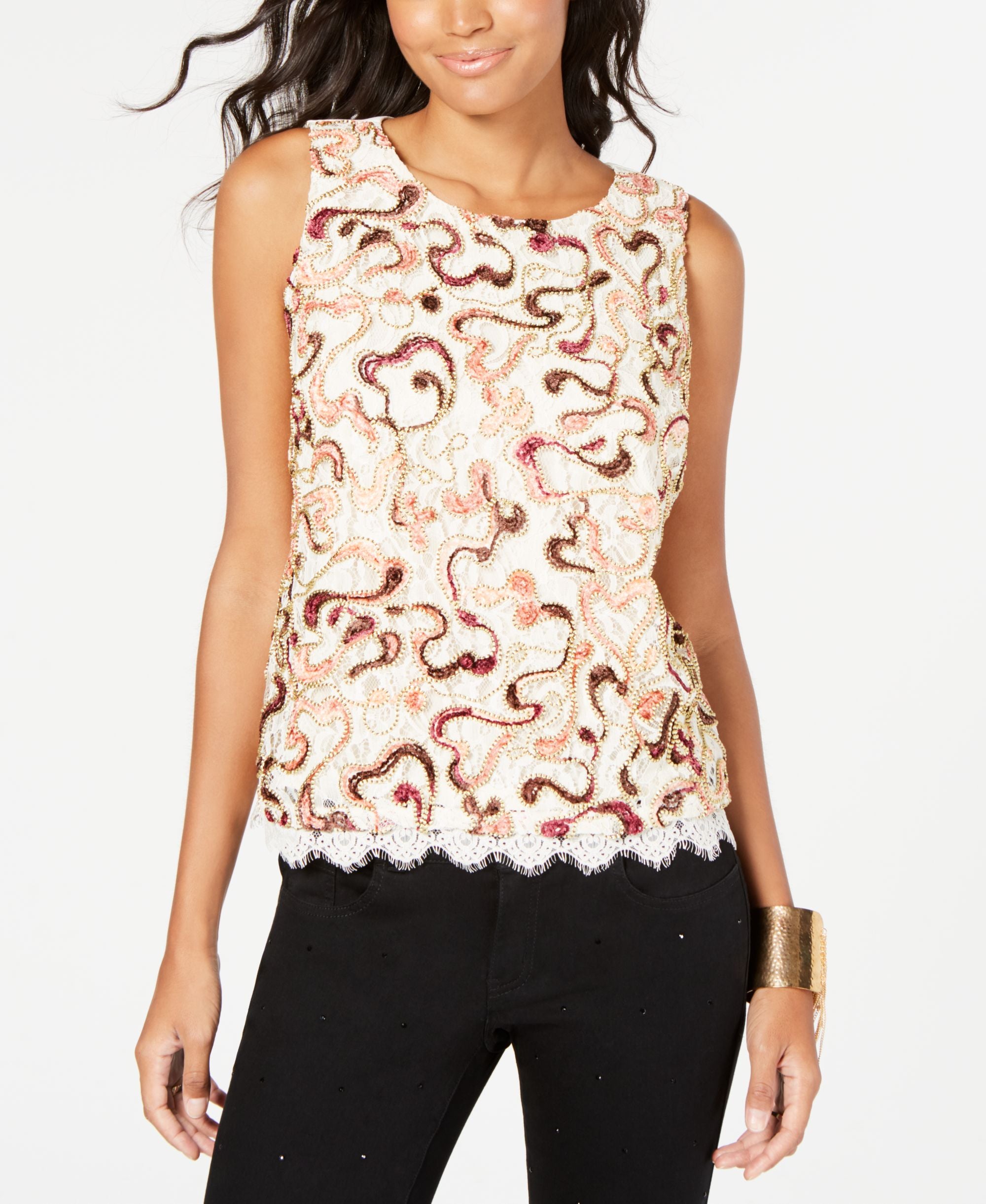 Thalia Sodi Embroidered Lace Top
