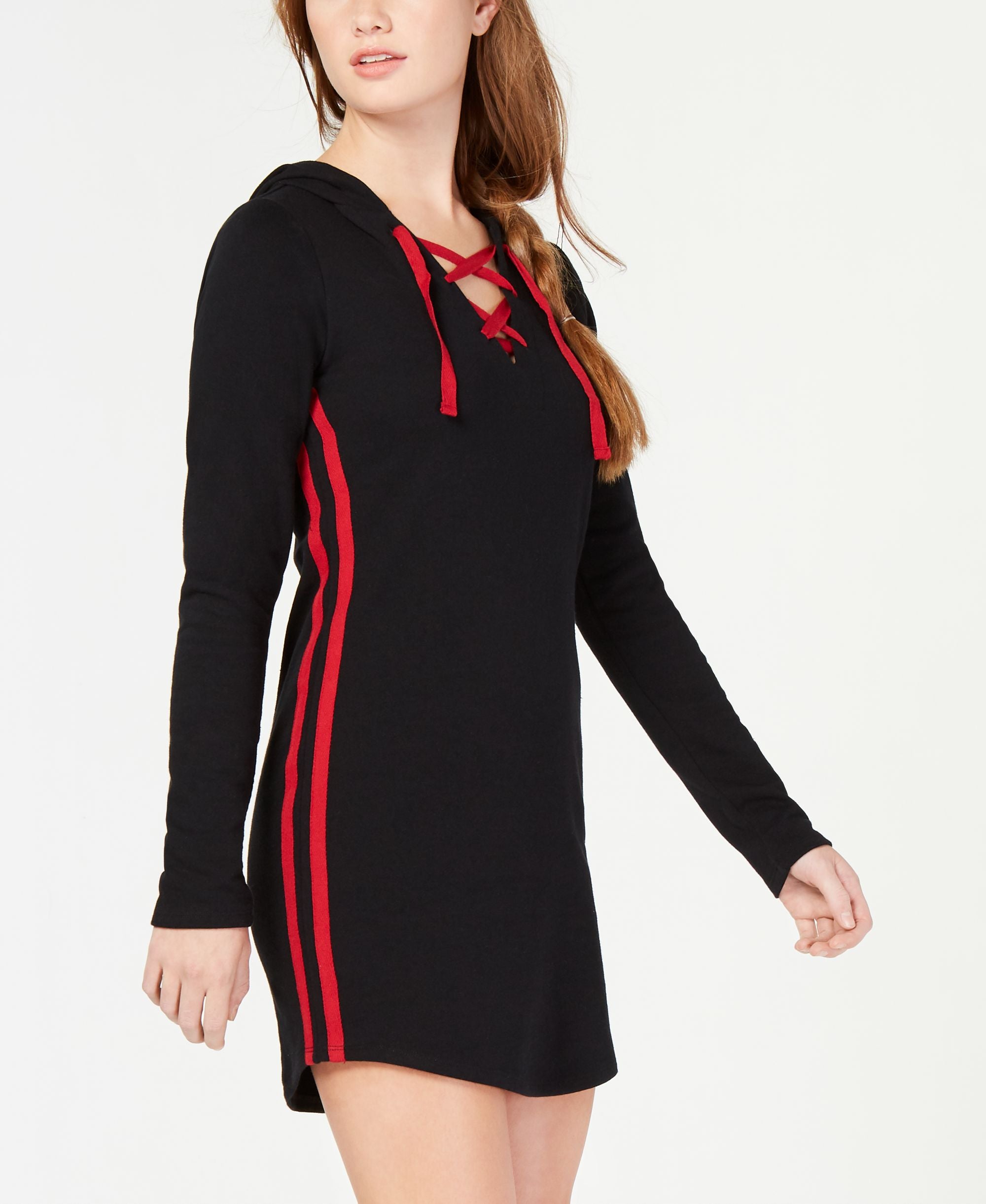 Material Girl Juniors Varsity Stripe Sweater Dress
