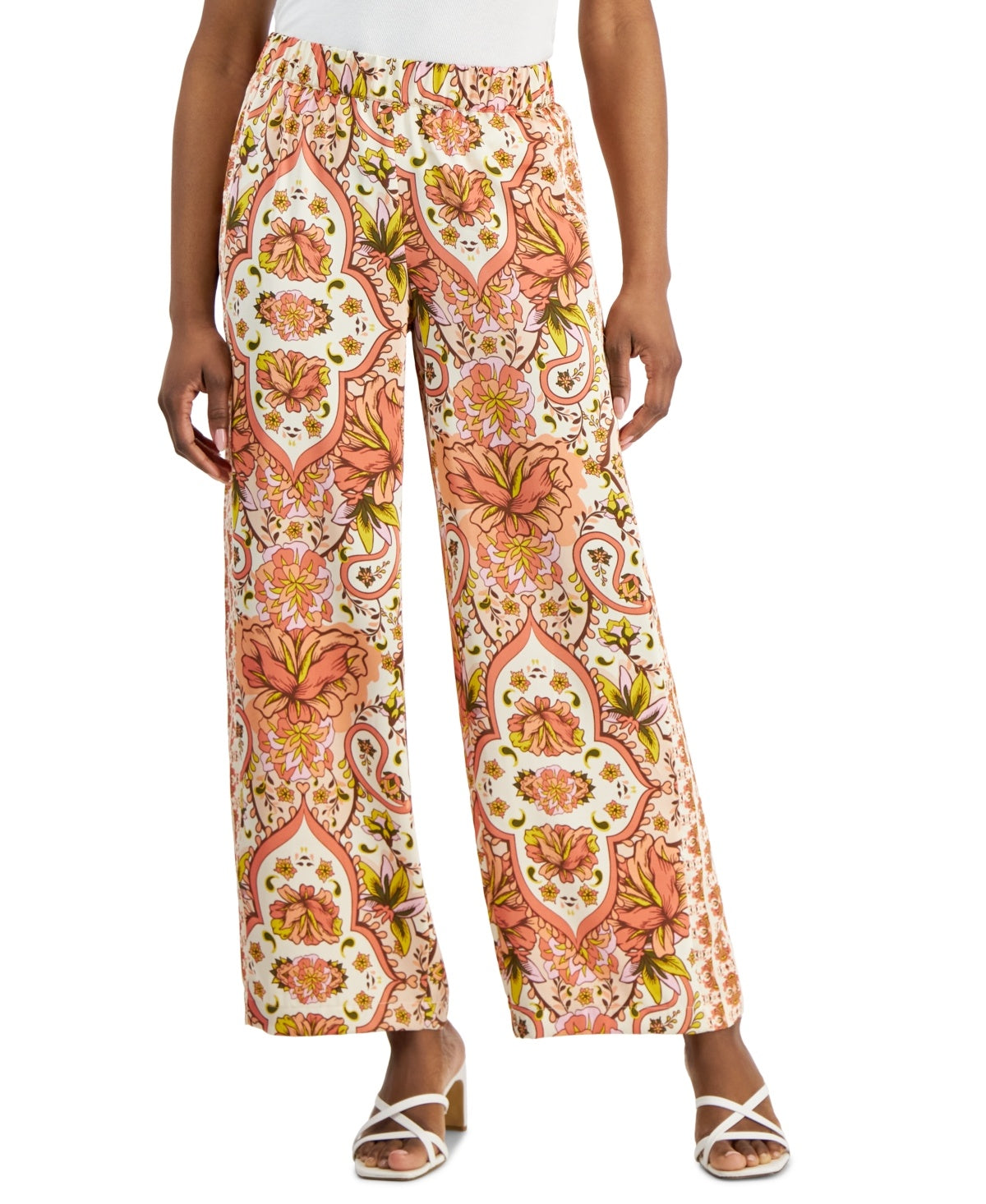 Petite Medallion Melody Satin Pants