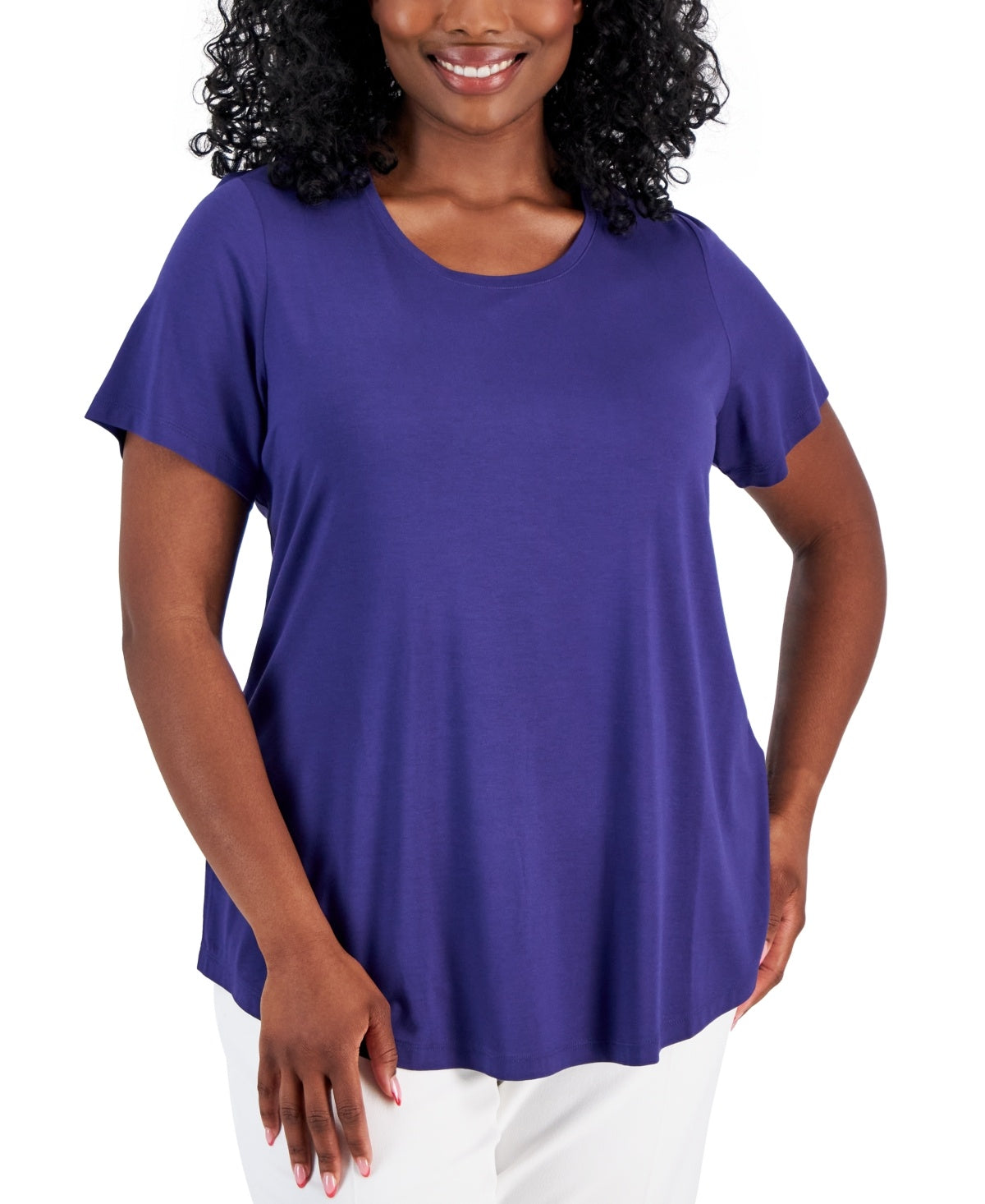JM Collection Plus Size Short Sleeve Top