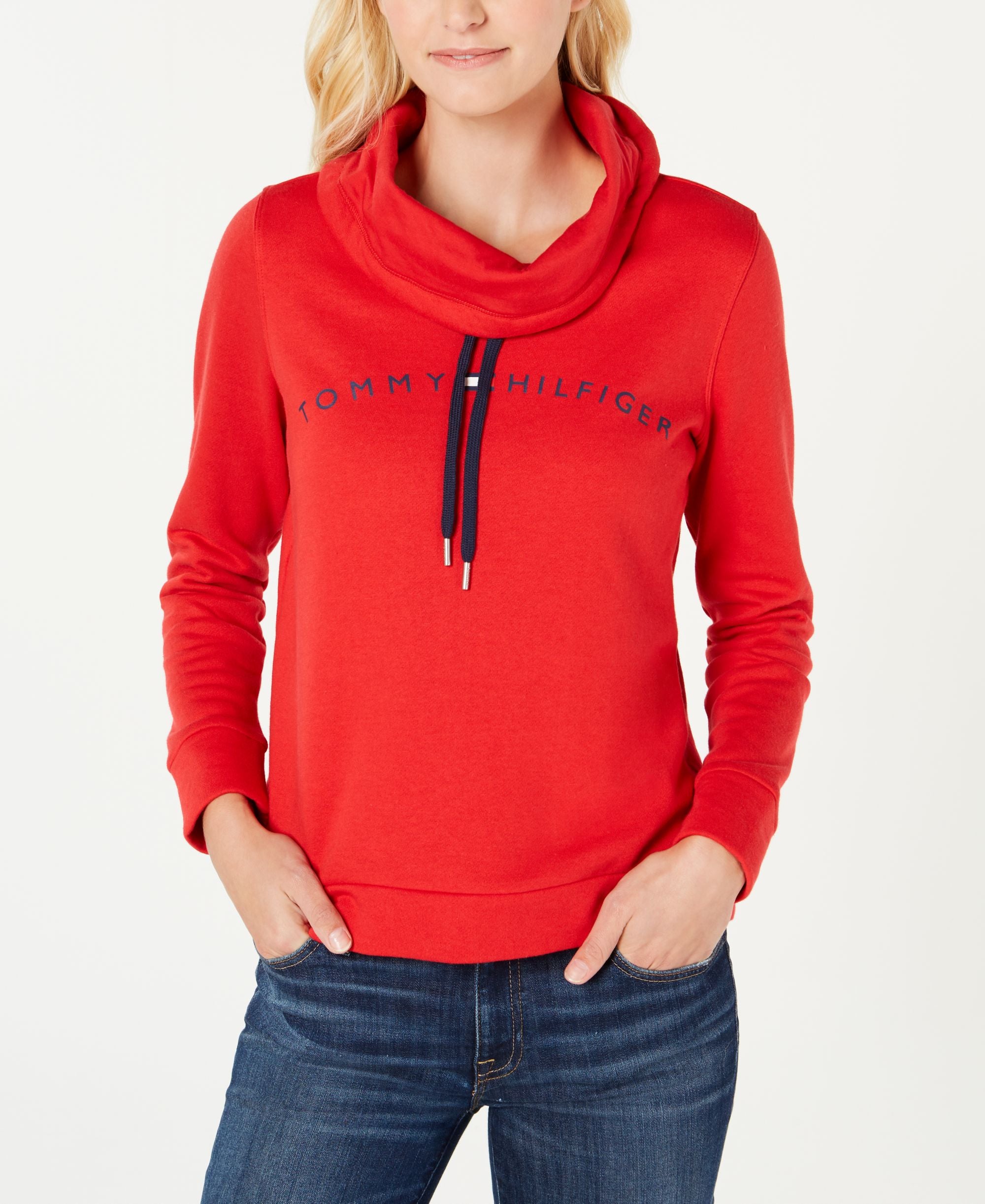 Tommy Hilfiger Sport Cowl Neck Logo Top