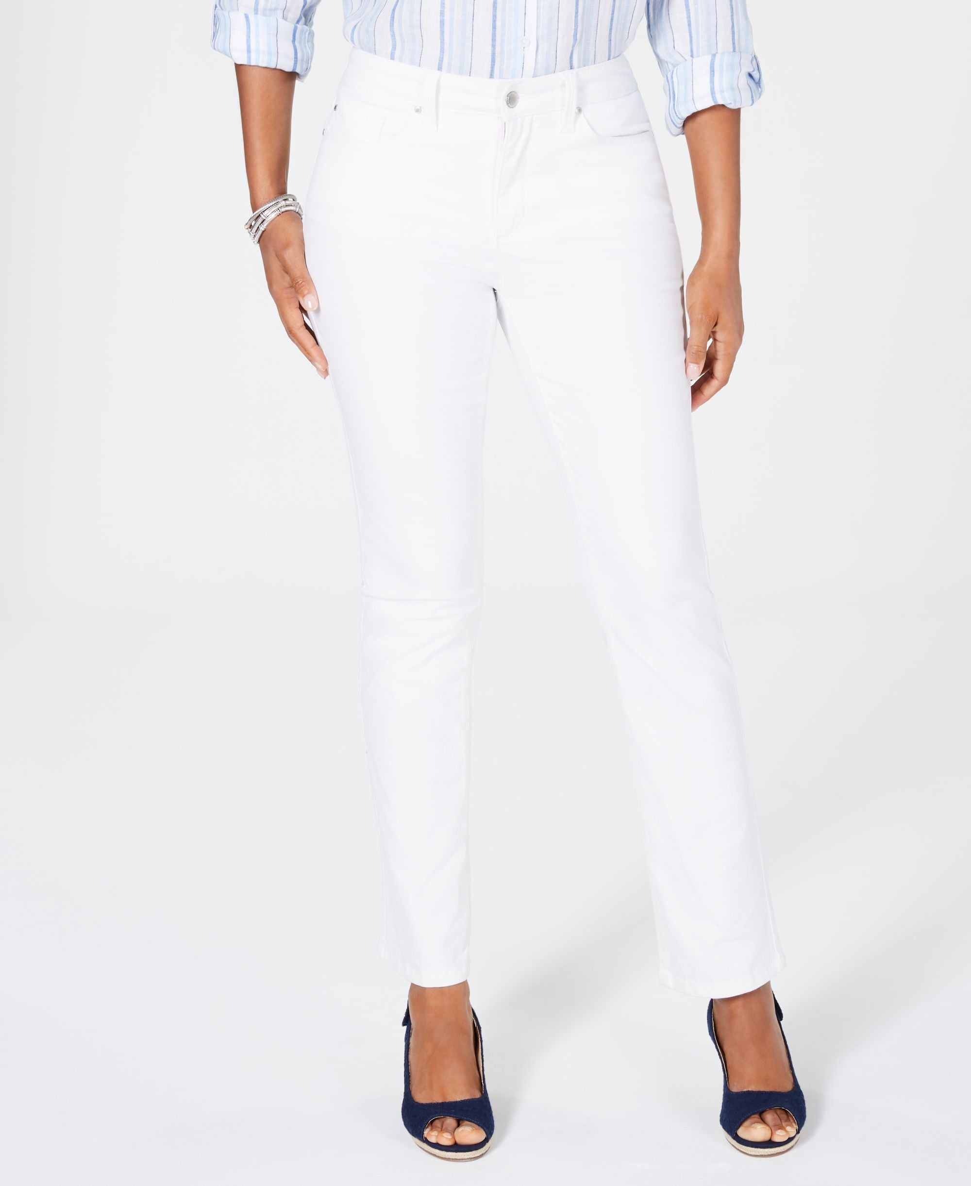 Charter Club Womens Lexington Tummy Control Straight Leg Jeans