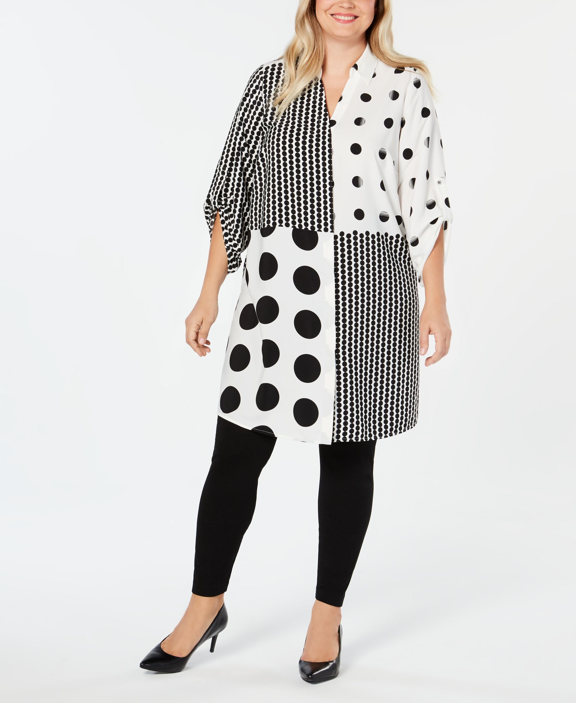 Alfani Plus Size Mixed Print Super Tunic