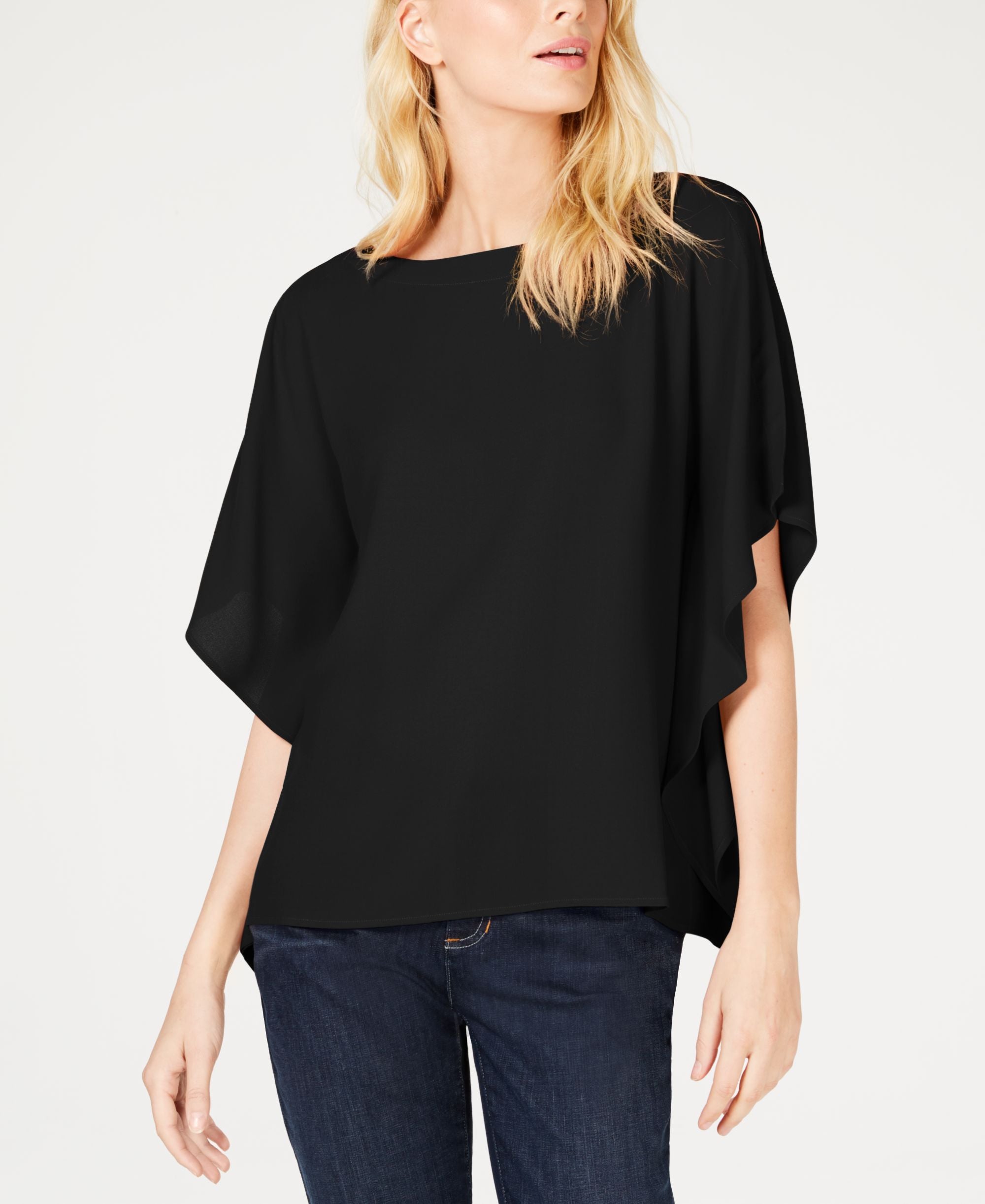 Eileen Fisher Silk Boat Neck Top