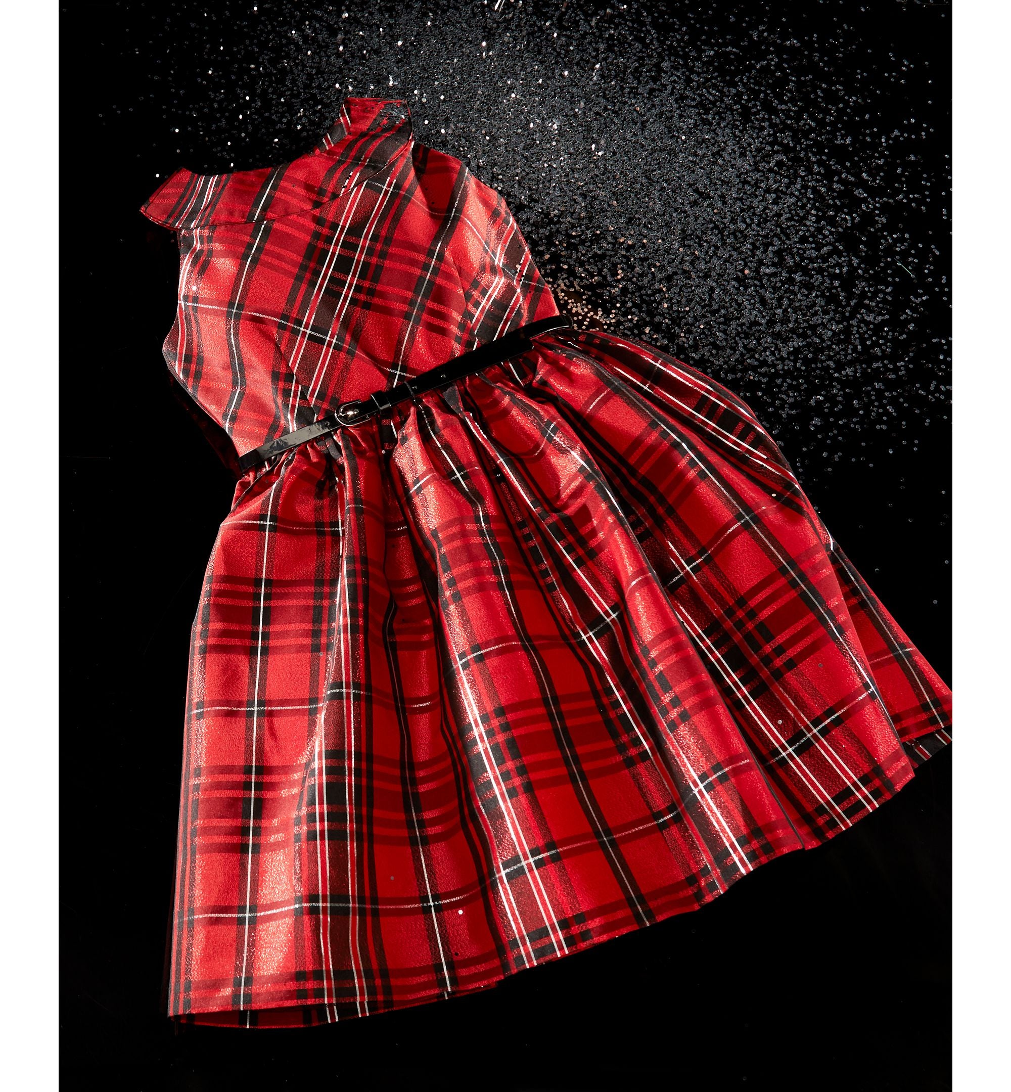 Bonnie Jean Big Girls Metallic Plaid Dress