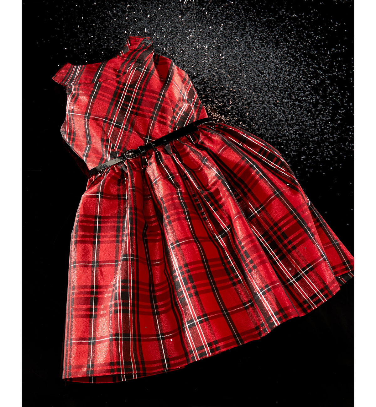 Bonnie Jean Big Girls Metallic Plaid Dress
