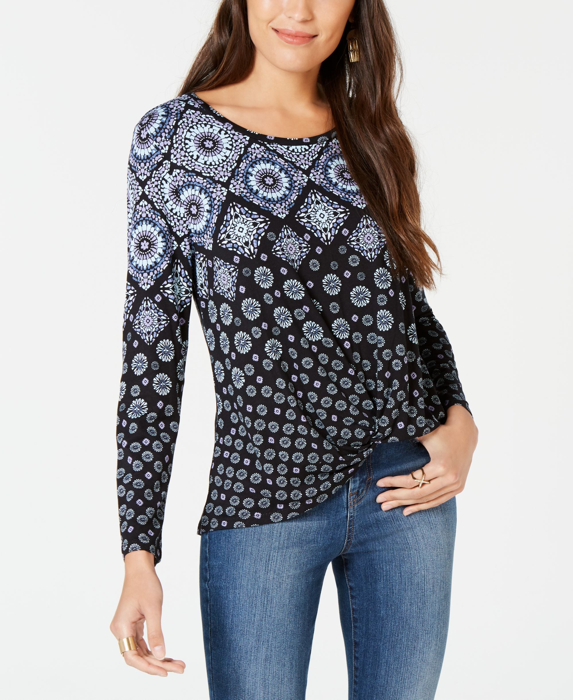 Style & Co Twist Front Top