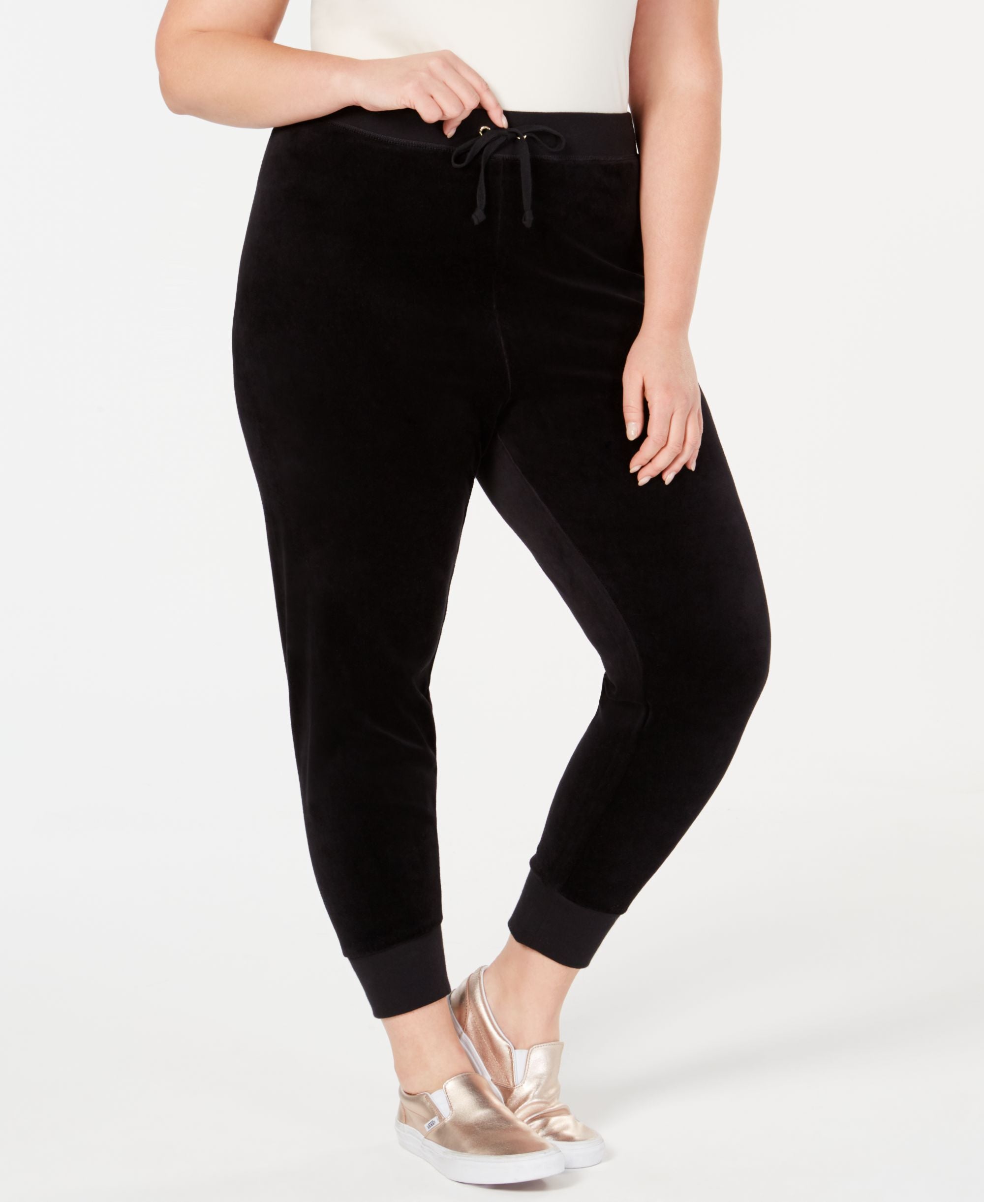 Trendy Plus Size Zuma Velour Jogger Pants
