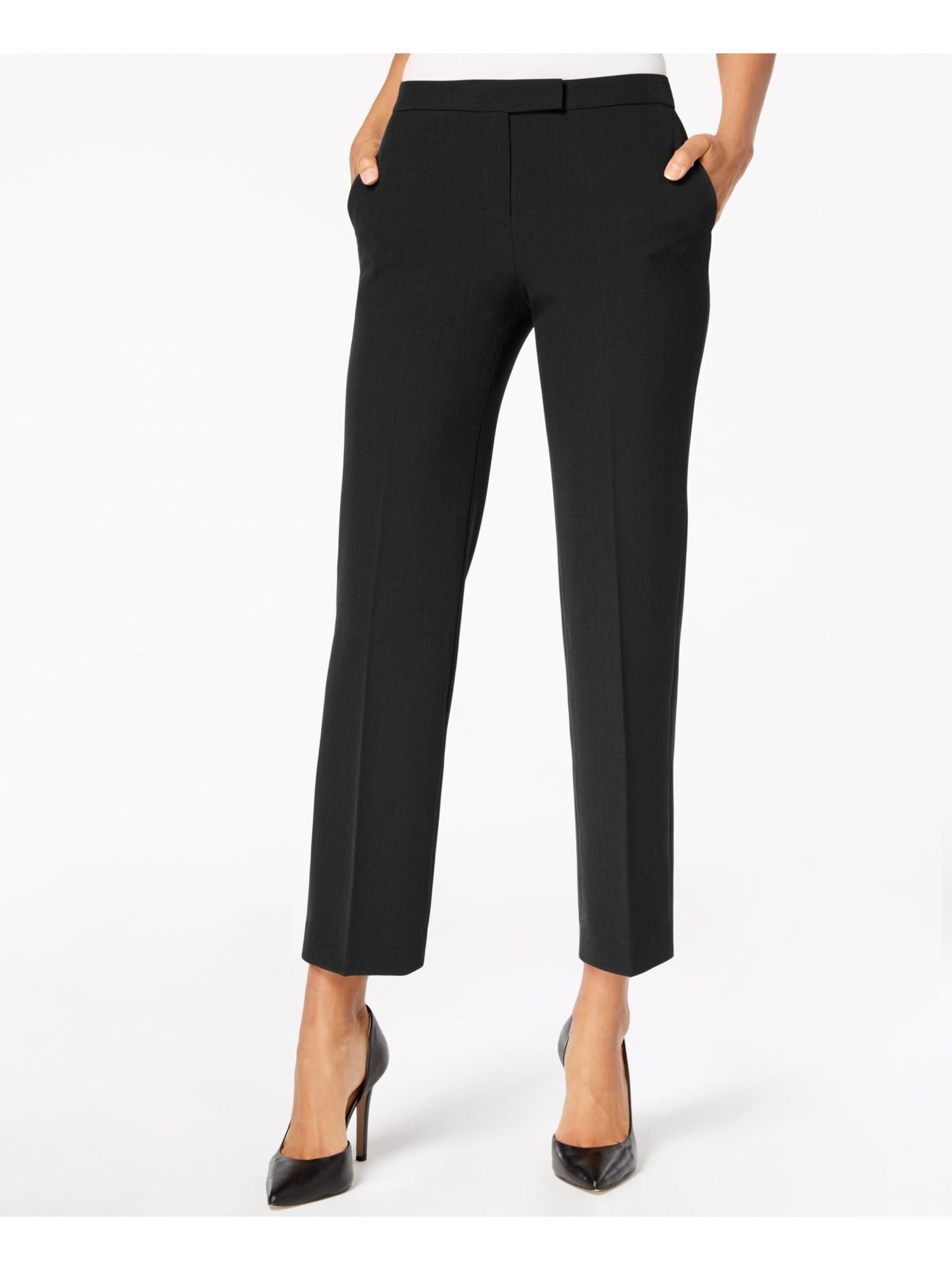 Tab-Waist, Straight-Fit Modern Dress Pants