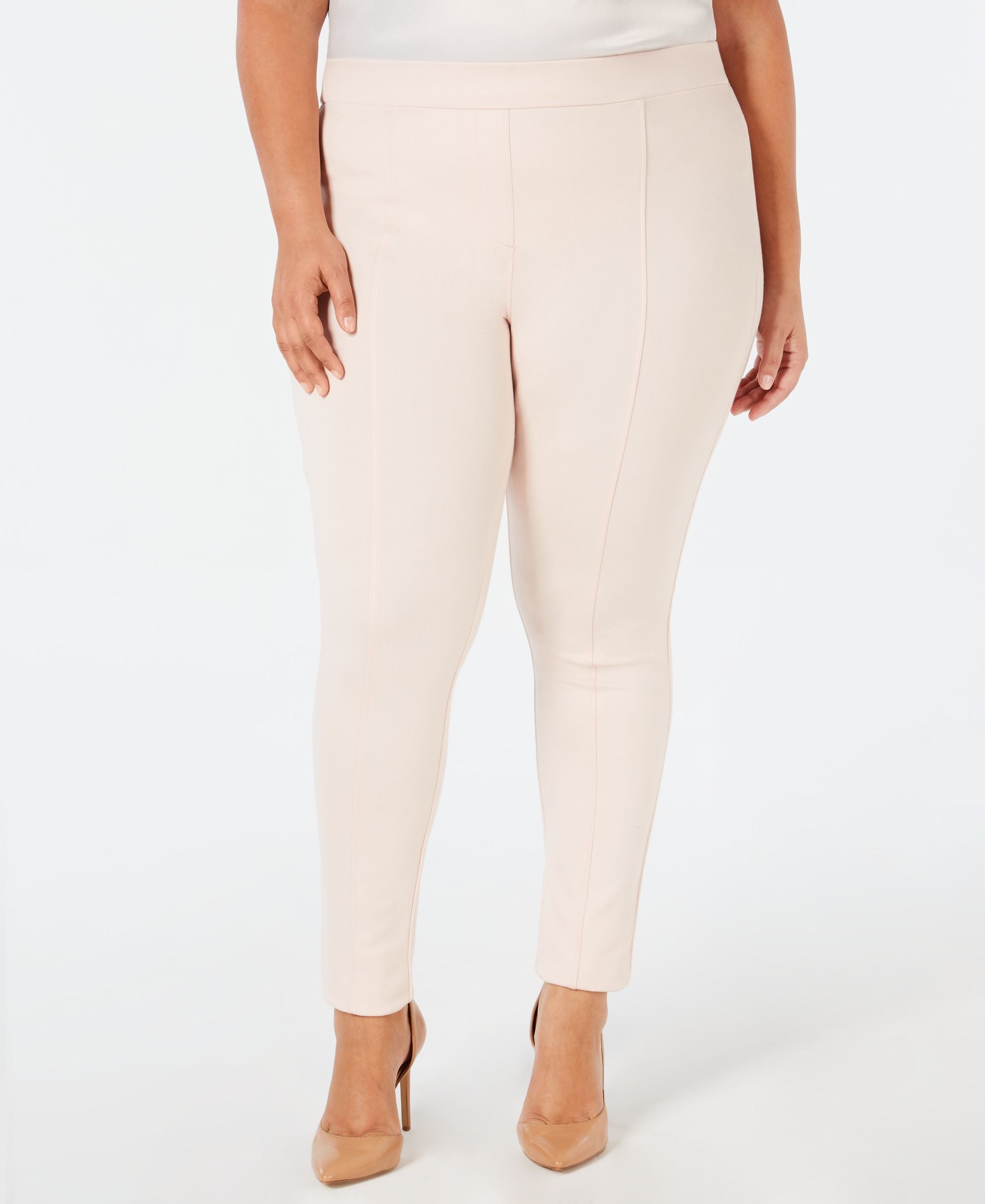 Plus Size Seamed Ponte Leggings